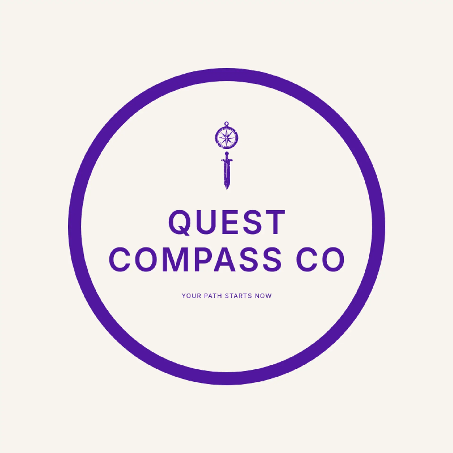 Quest Compass Co logo for video game