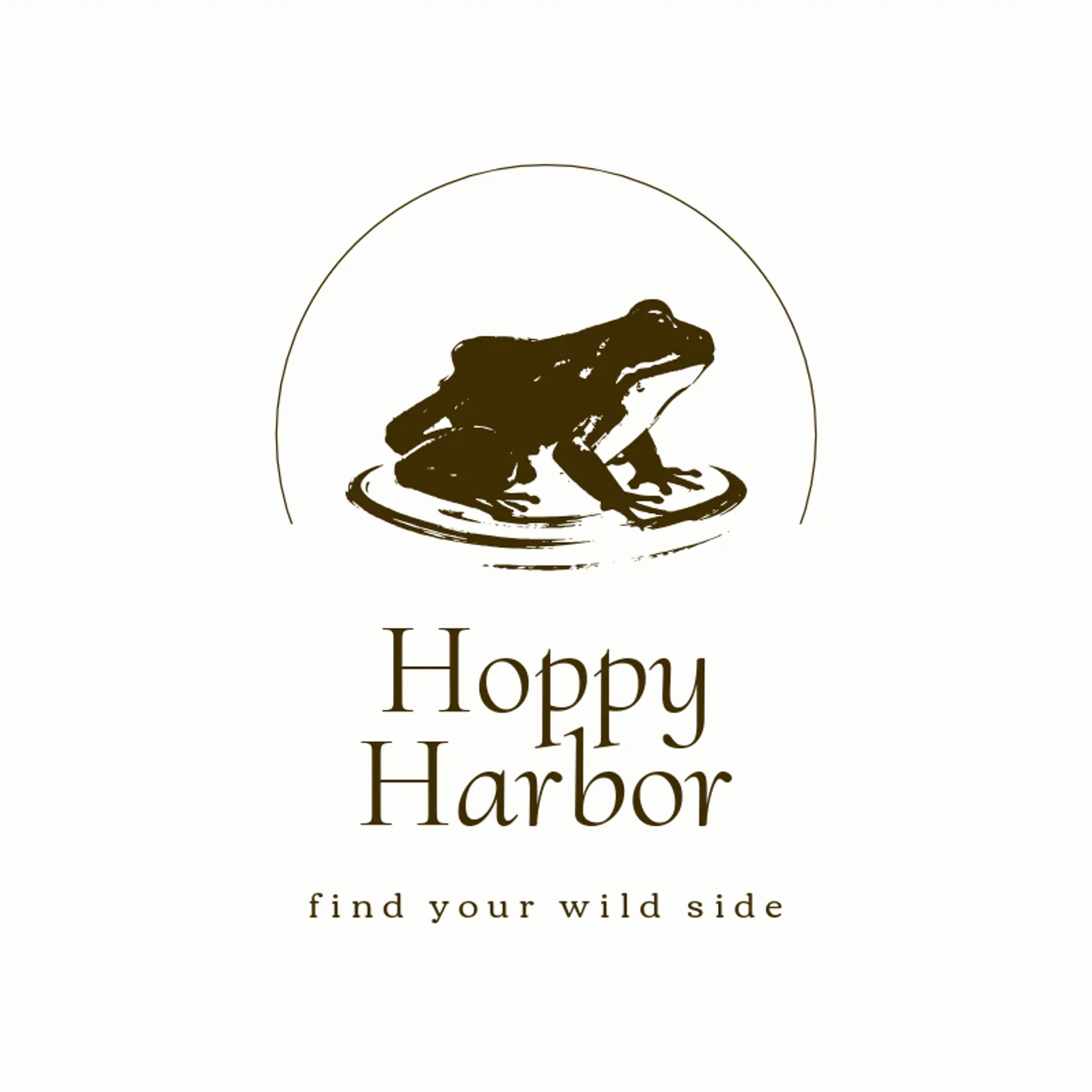 Hoppy Harbor logo for frog