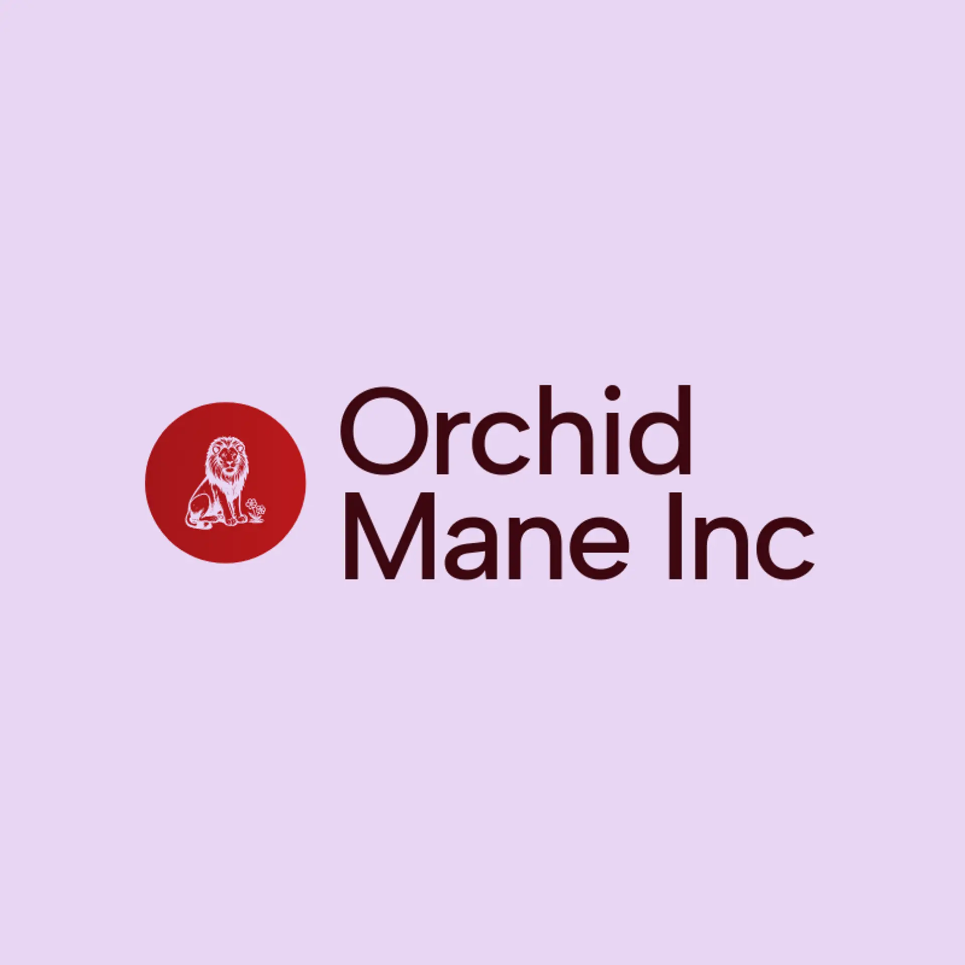 Orchid Mane Inc logo for lion