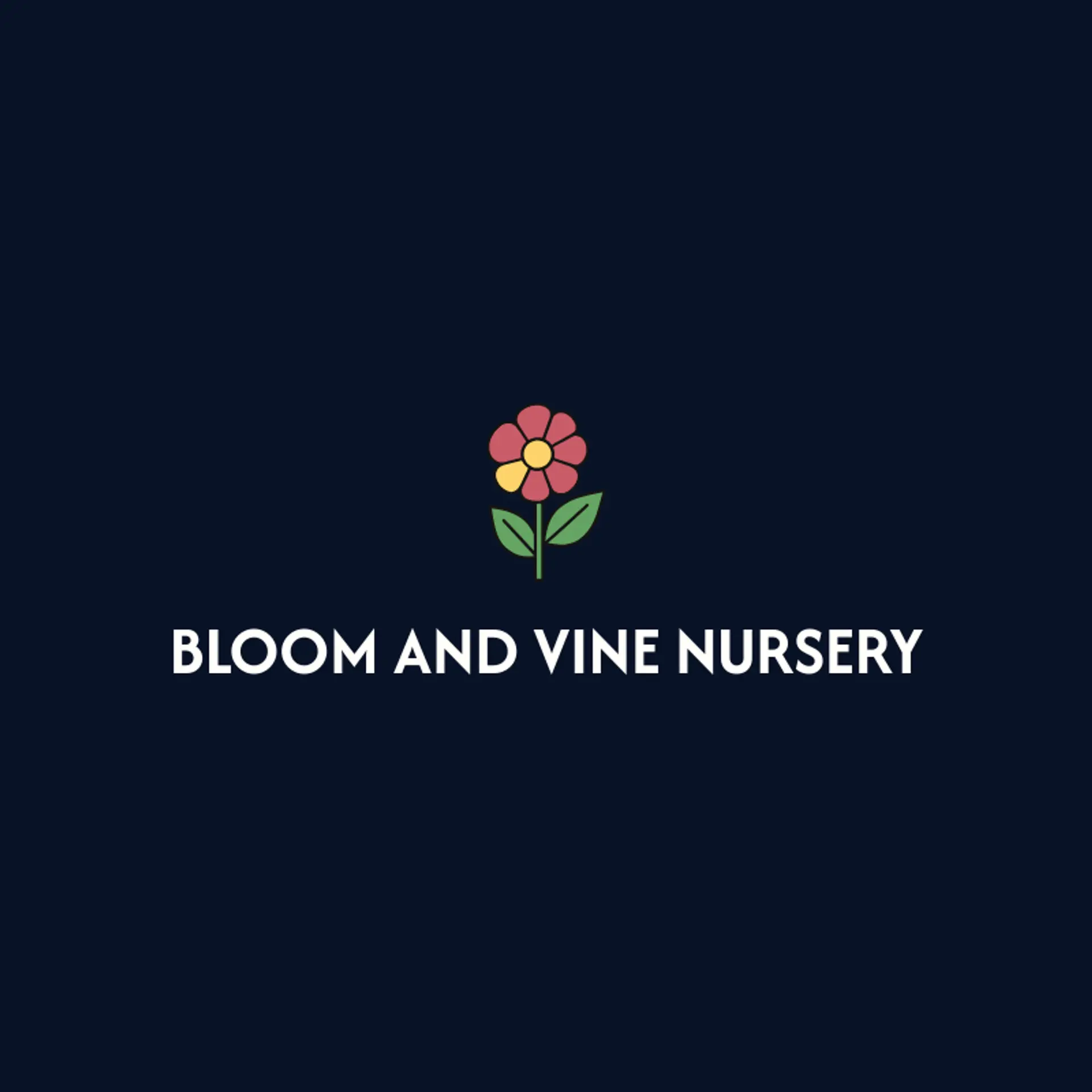 Bloom and Vine Nursery logo for garden