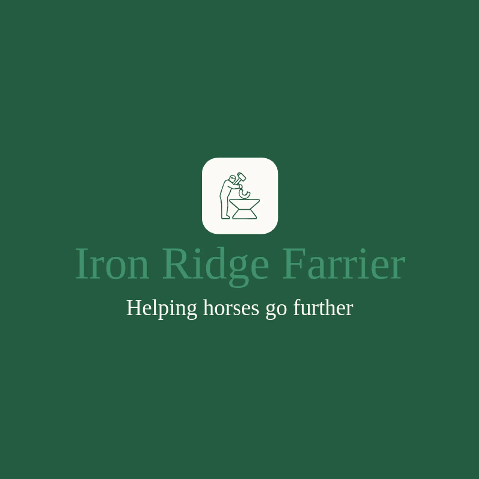 Iron Ridge Farrier logo for farrier