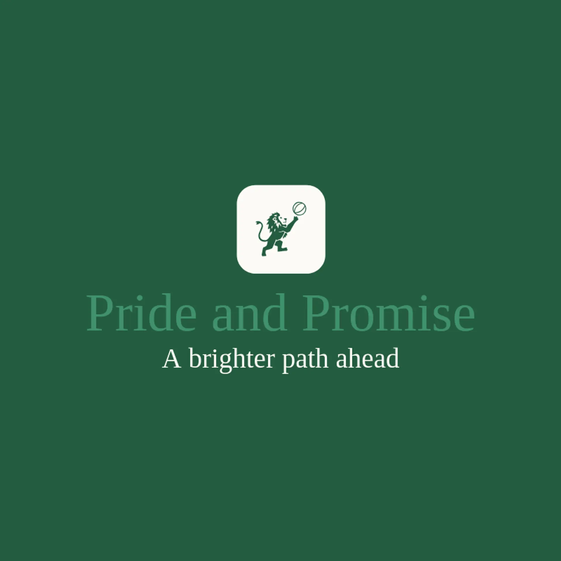 Pride and Promise logo for lion king