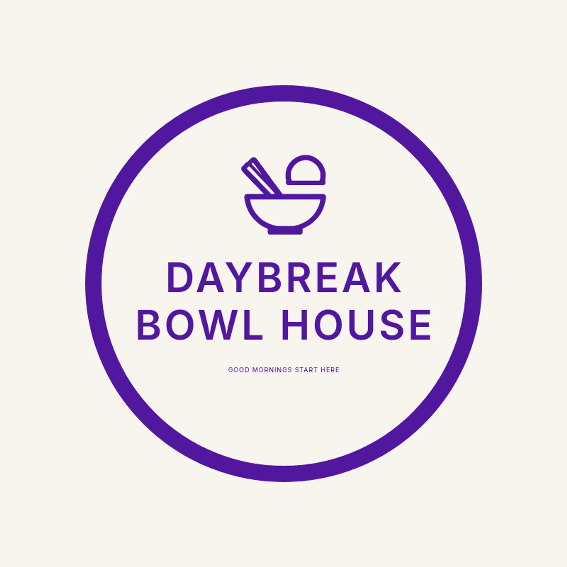 Daybreak Bowl House logo for chinese