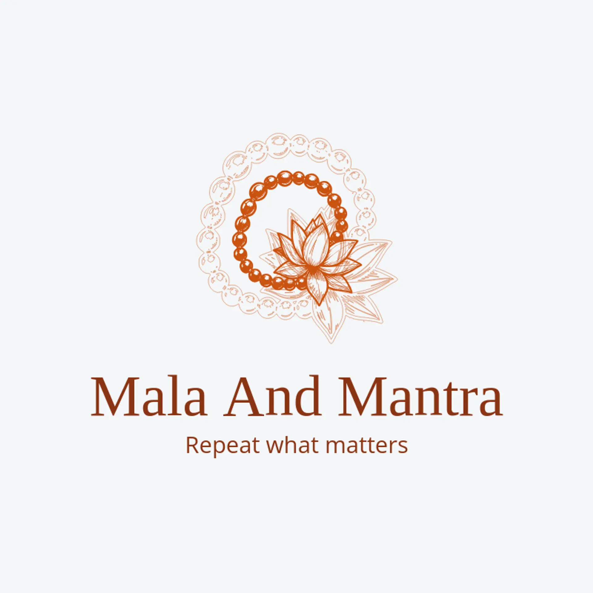 Mala and Mantra logo for buddhism