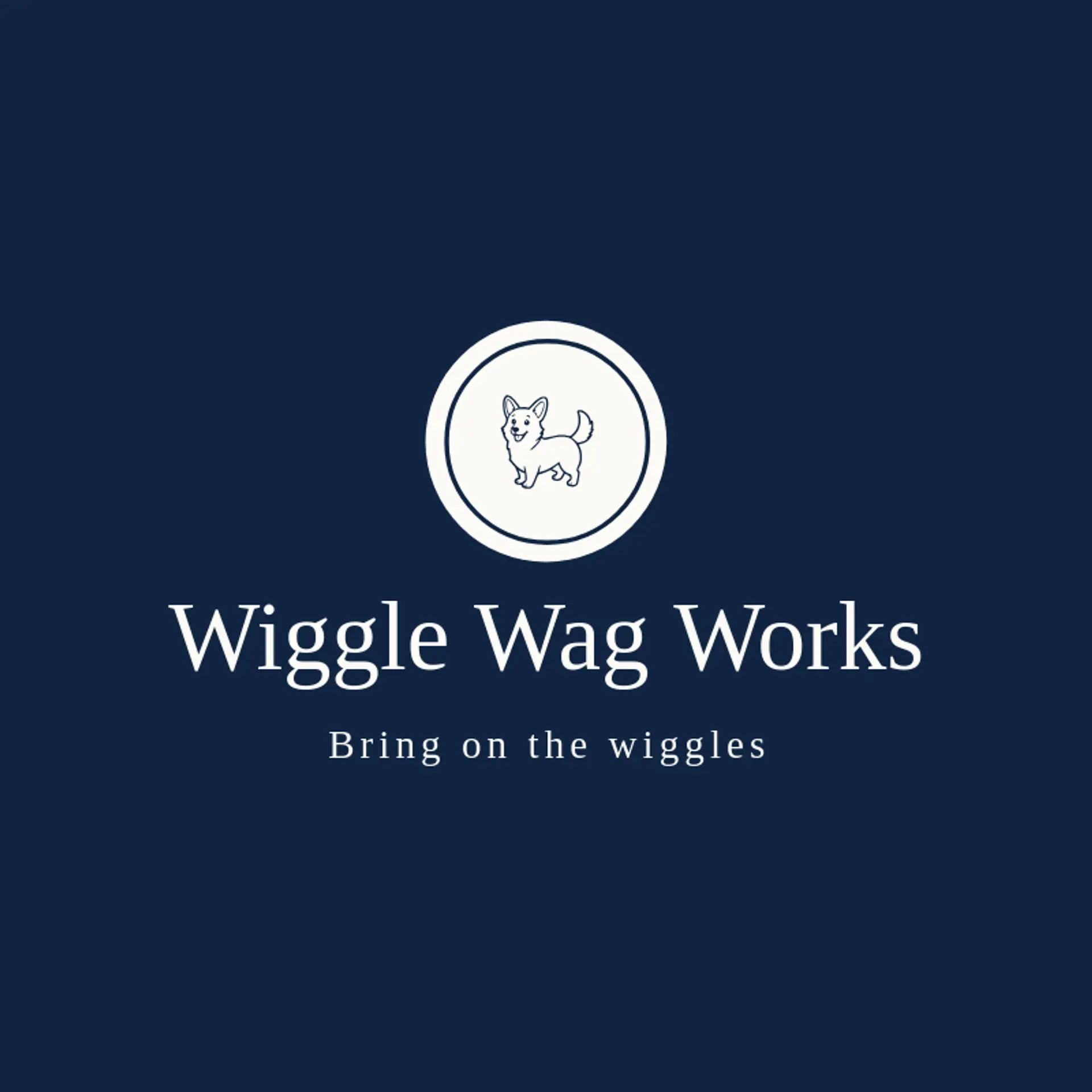 Wiggle Wag Works logo for corgi