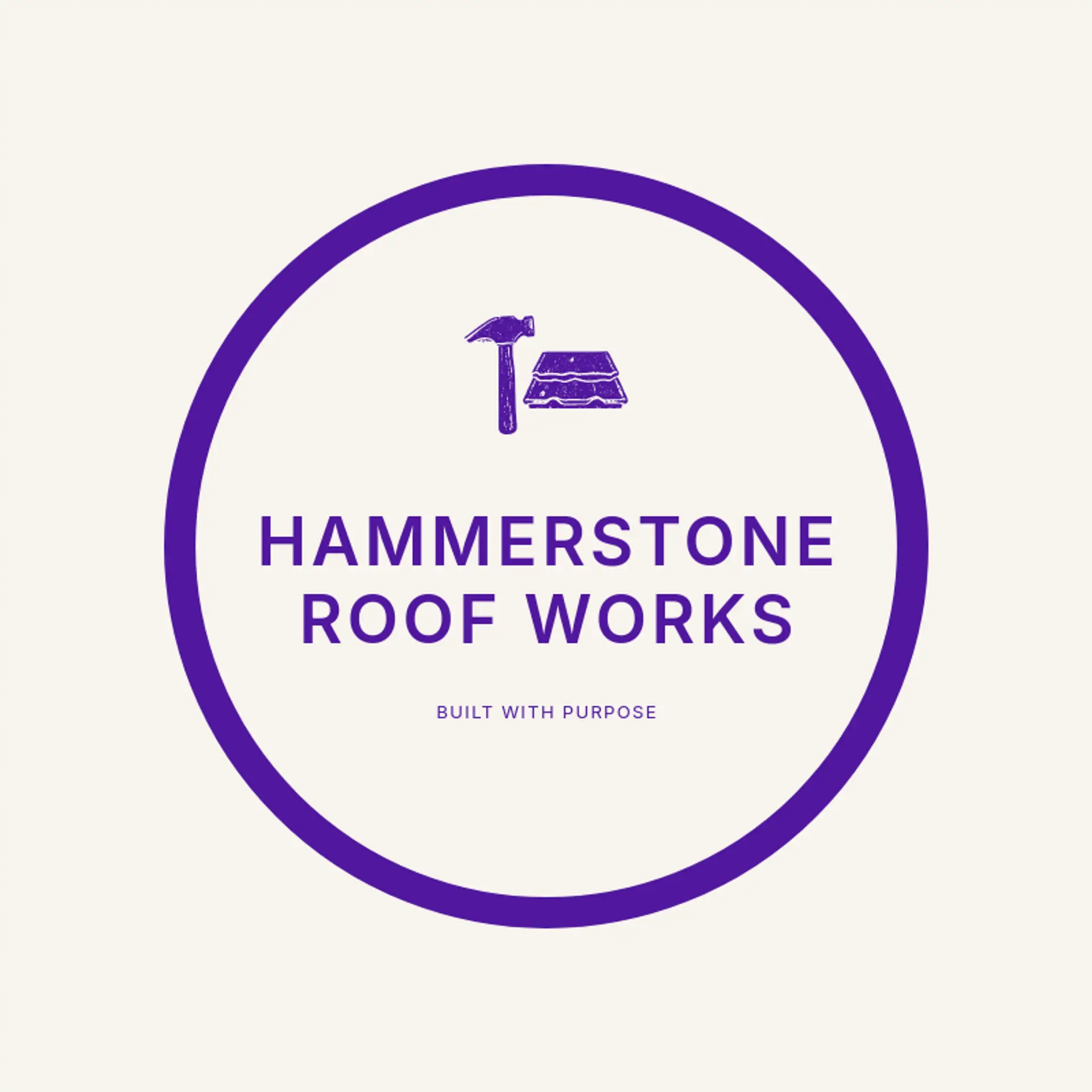 Hammerstone Roof Works logo for roofing