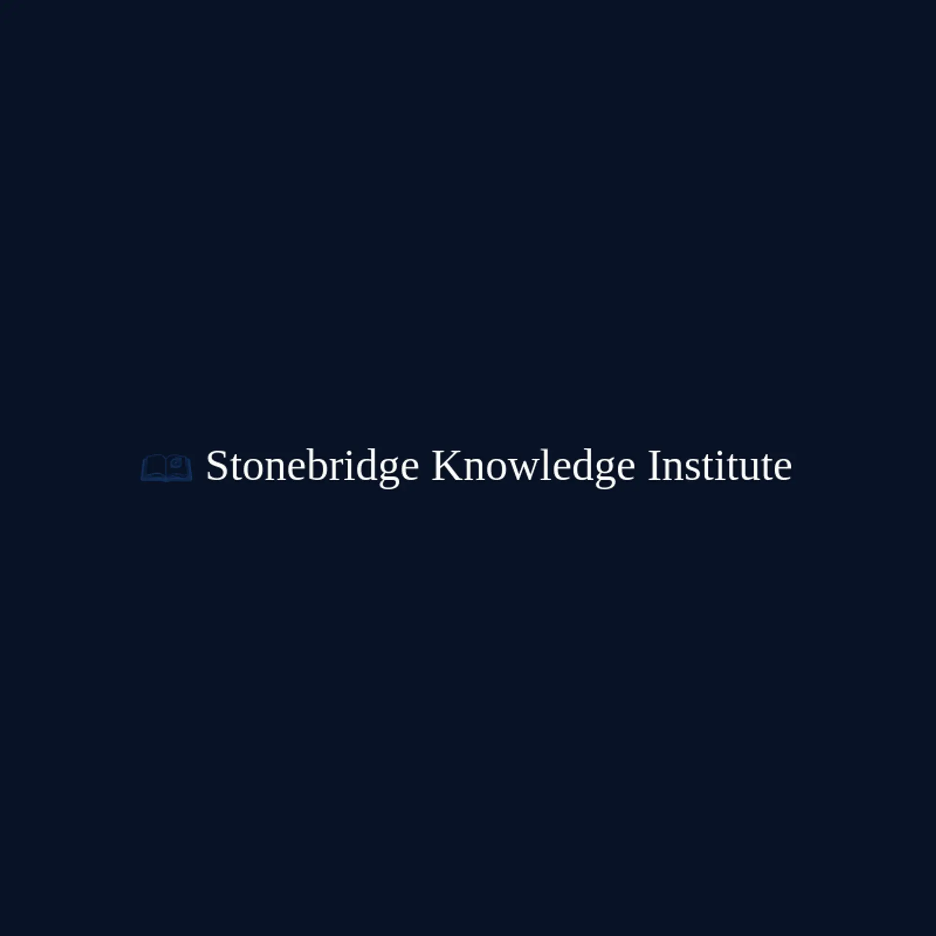 Stonebridge Knowledge Institute logo for institute