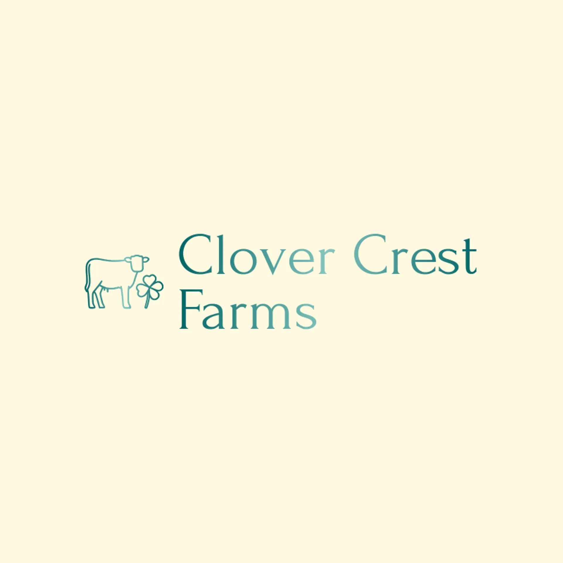 Clover Crest Farms logo for cow