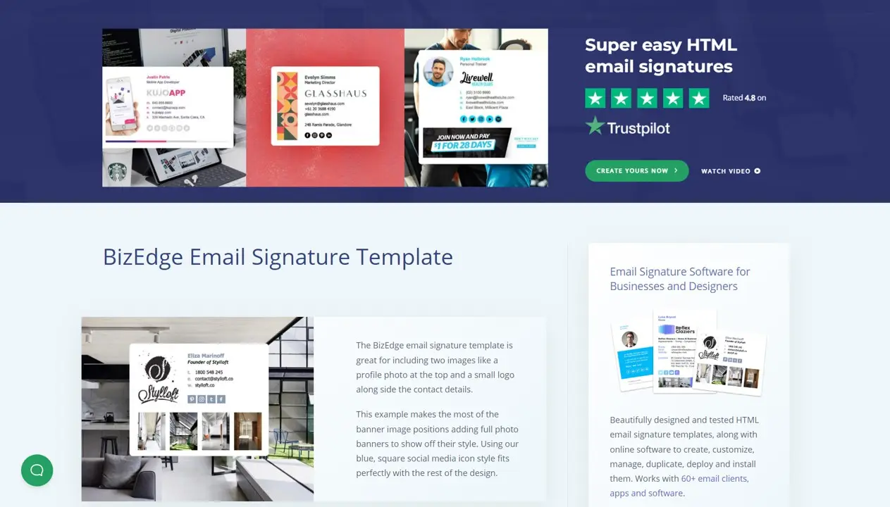 Email Signature Rescue email signature generator
