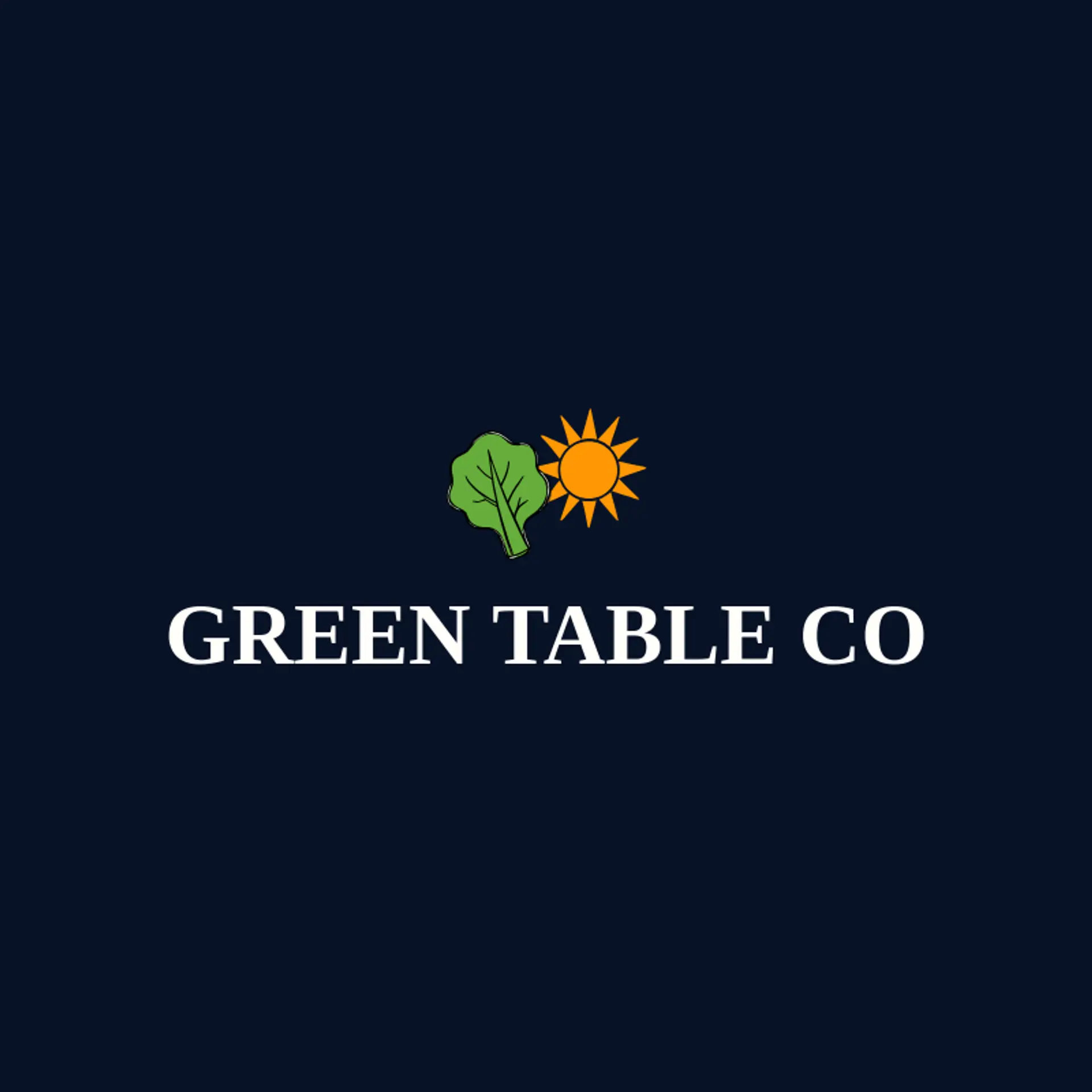 Green Table Co logo for vegetarian