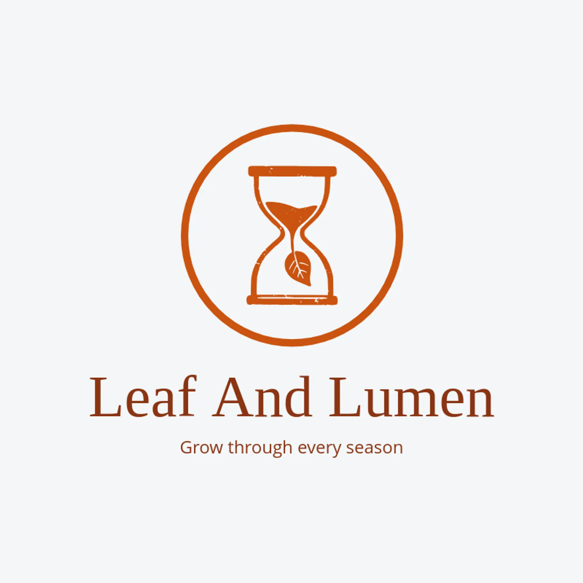 Leaf And Lumen logo for hourglass