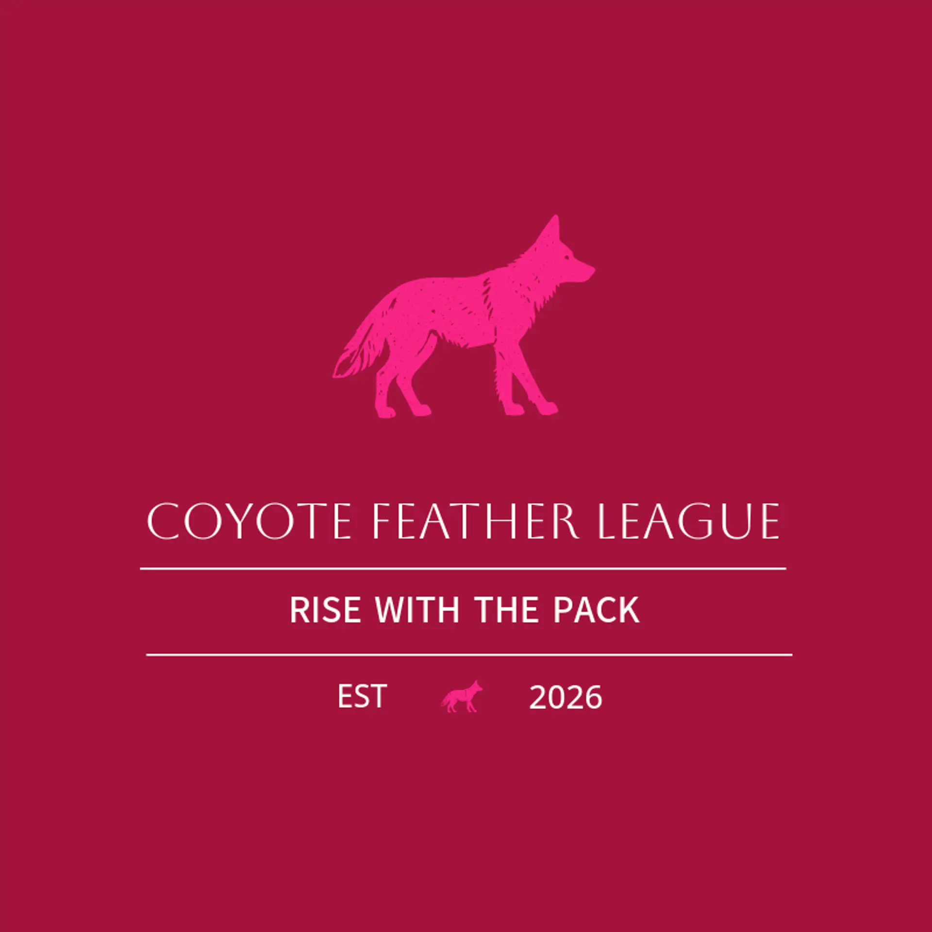 Coyote Feather League logo for coyote
