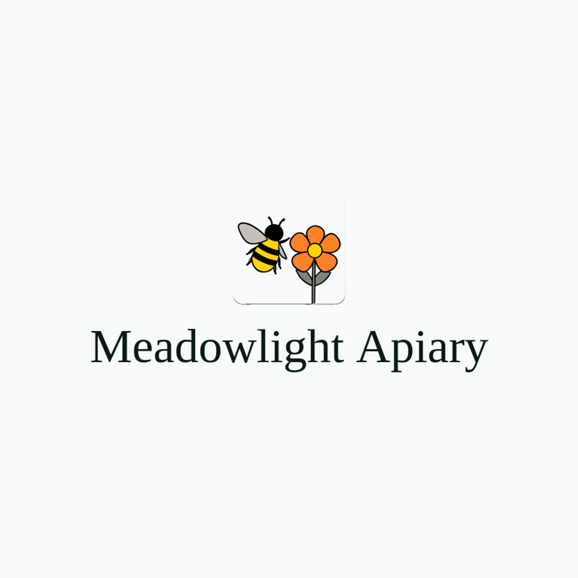 Meadowlight Apiary logo for honey bee