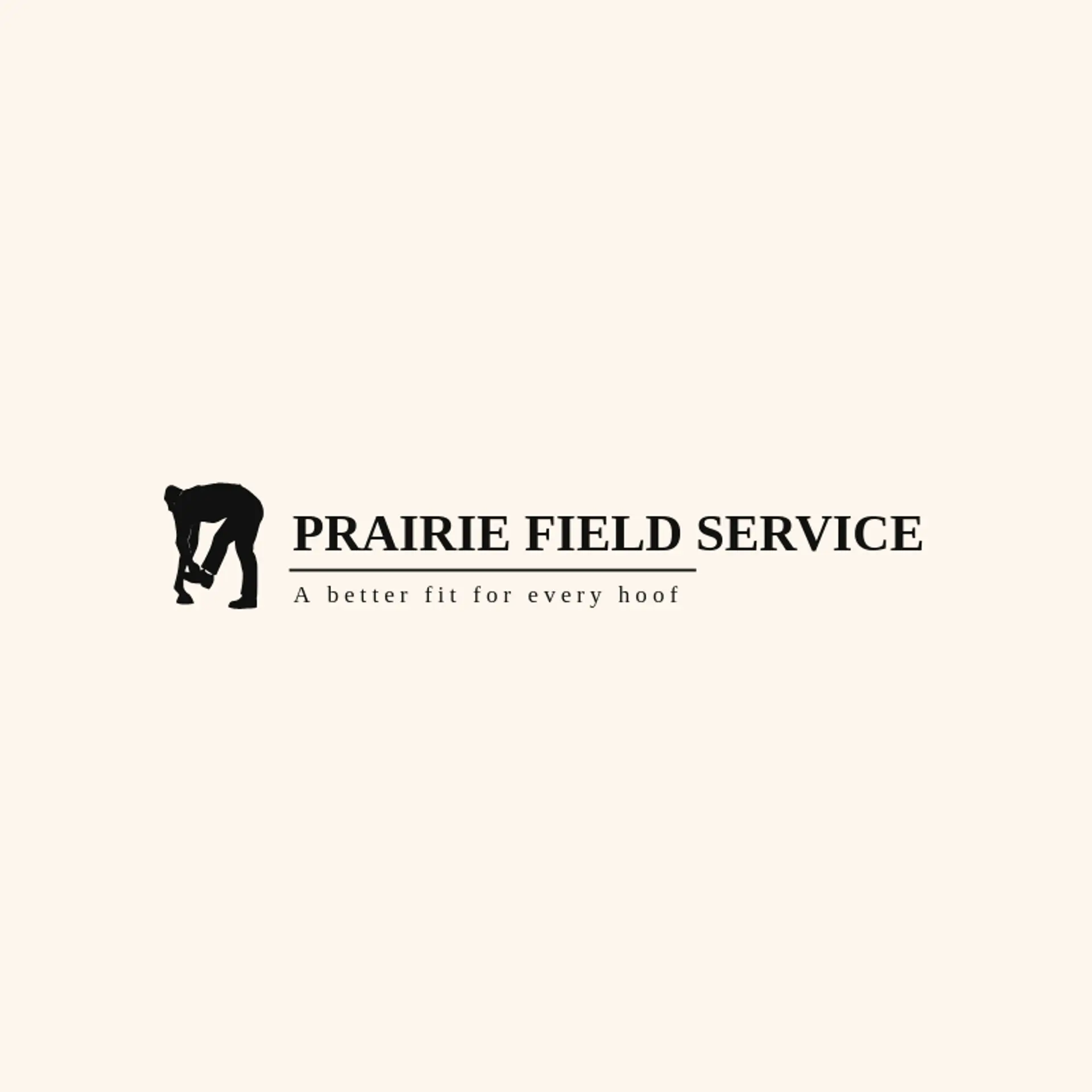 Prairie Field Service logo for farrier