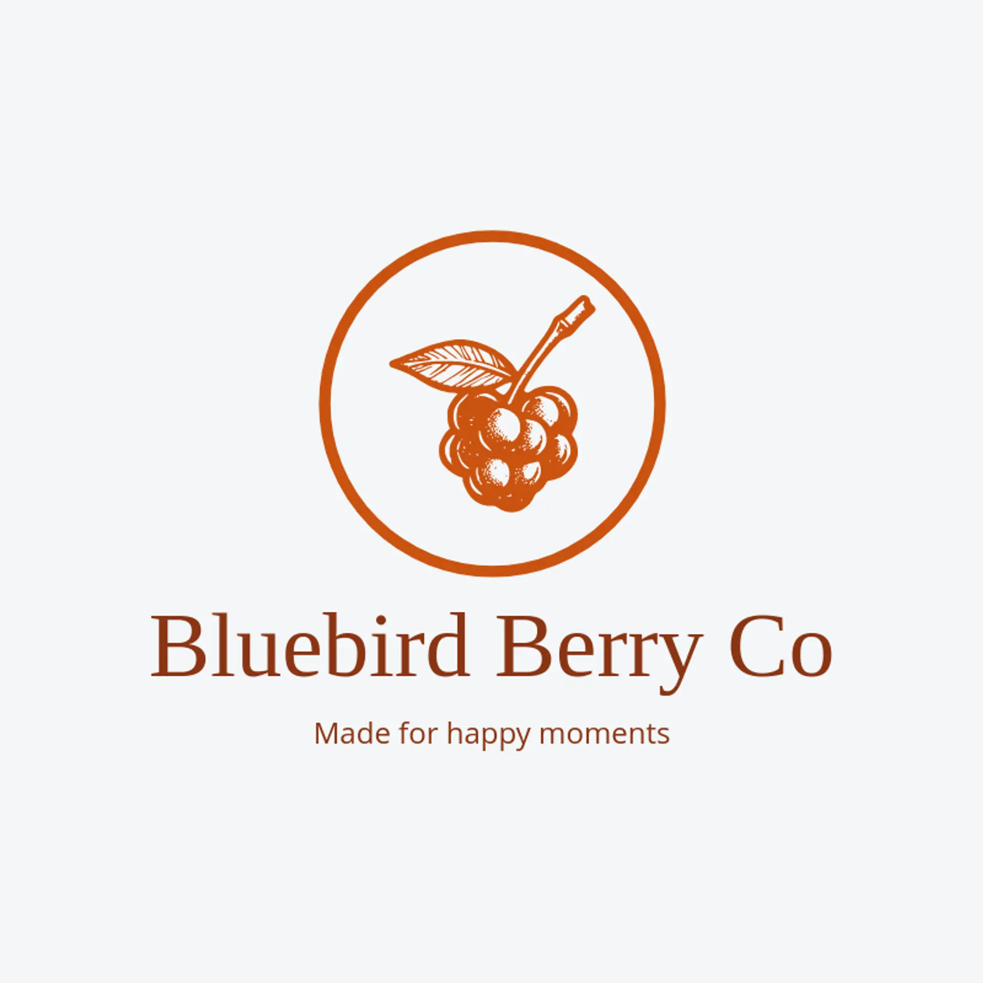 Bluebird Berry Co logo for berry