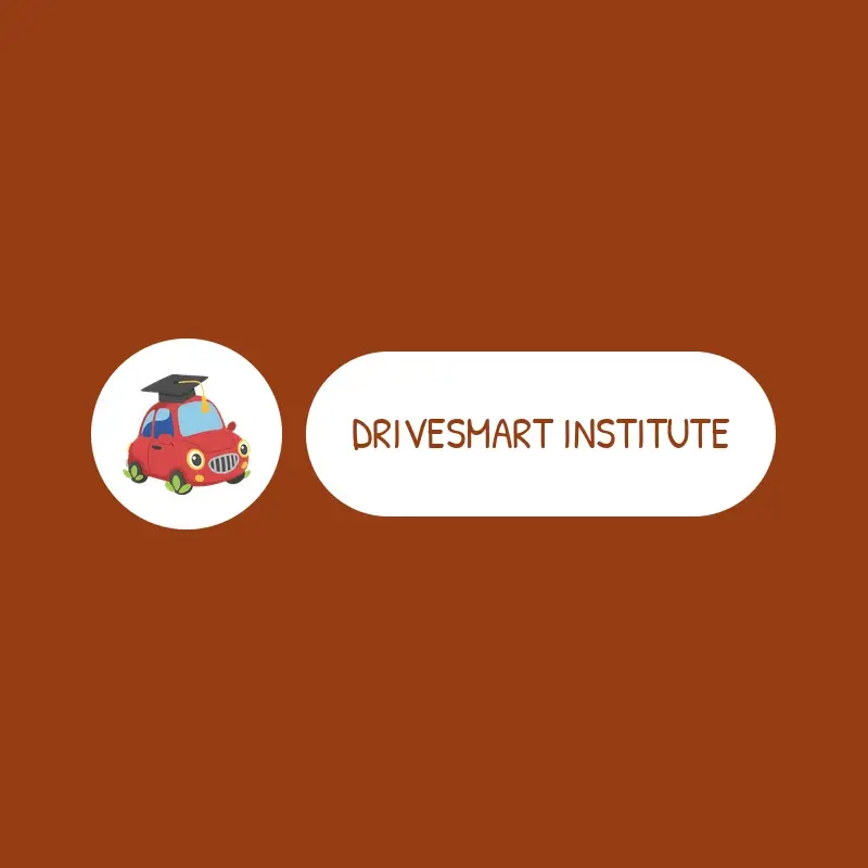 The school name DriveSmart Institute as a branded logo in a playful style