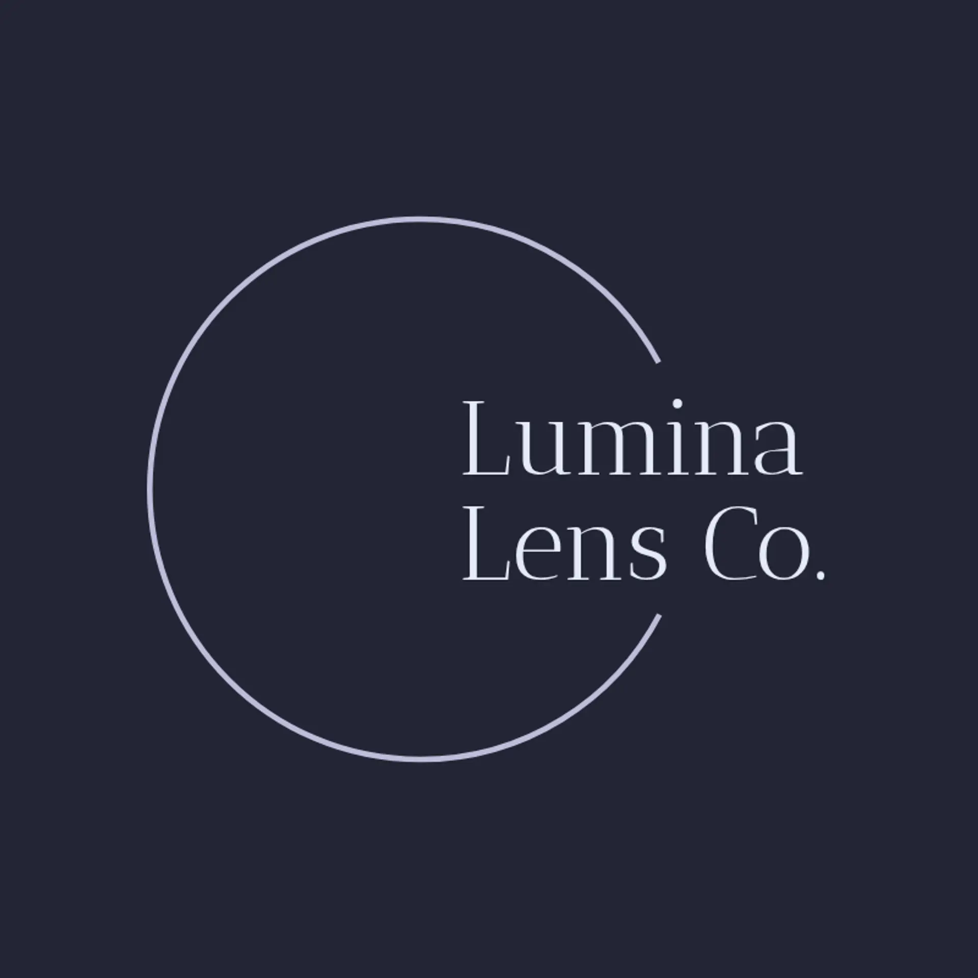 Lumina Lens Co. logo for photography business