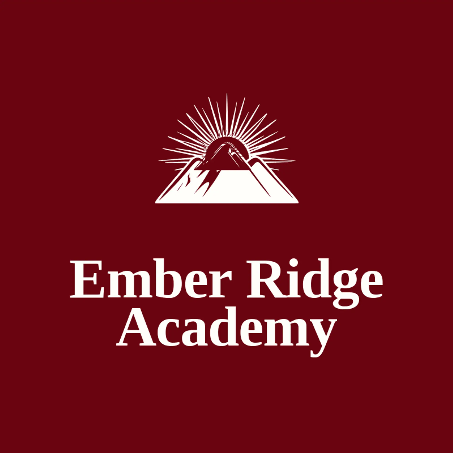 Ember Ridge Academy logo for sunset