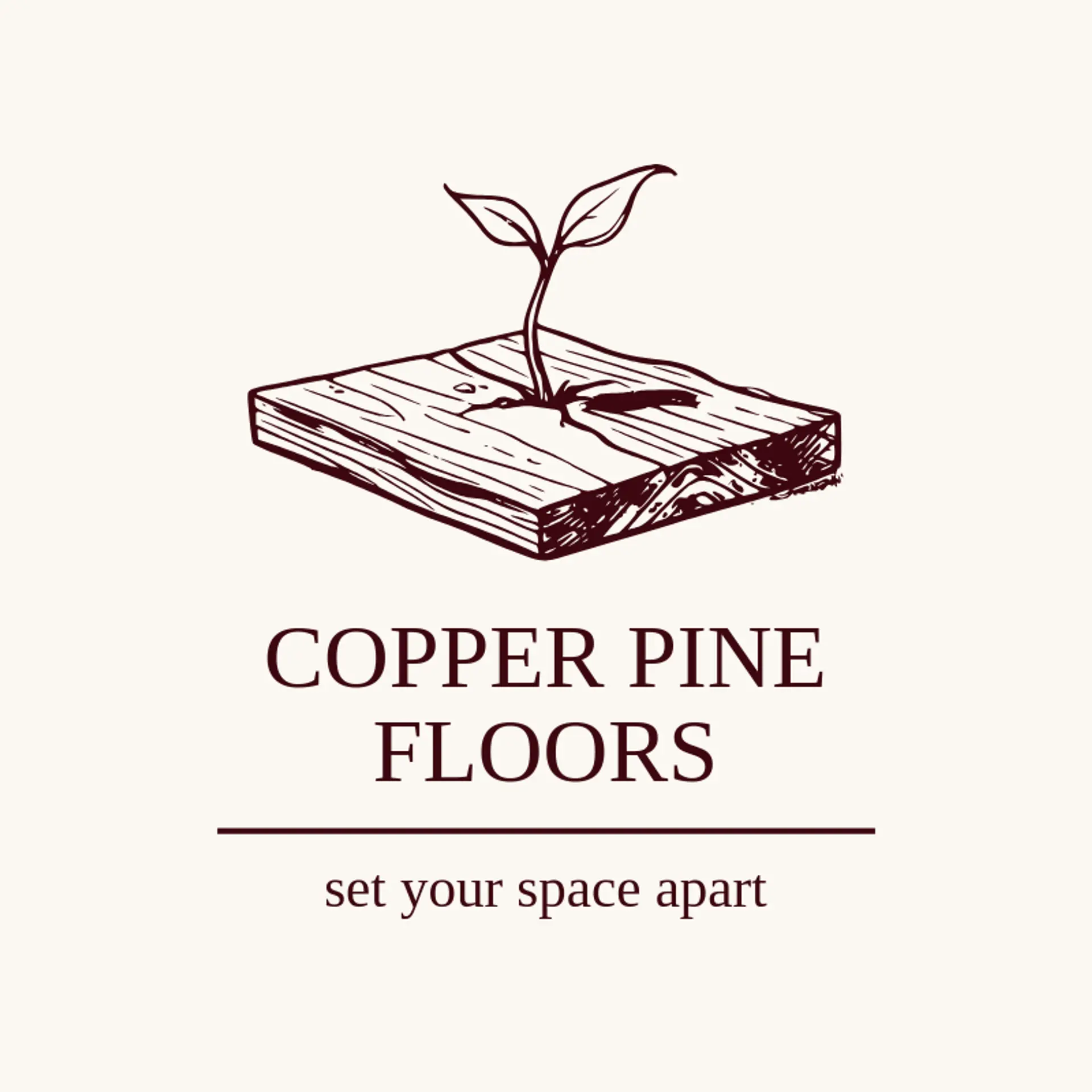 Copper Pine Floors logo for flooring