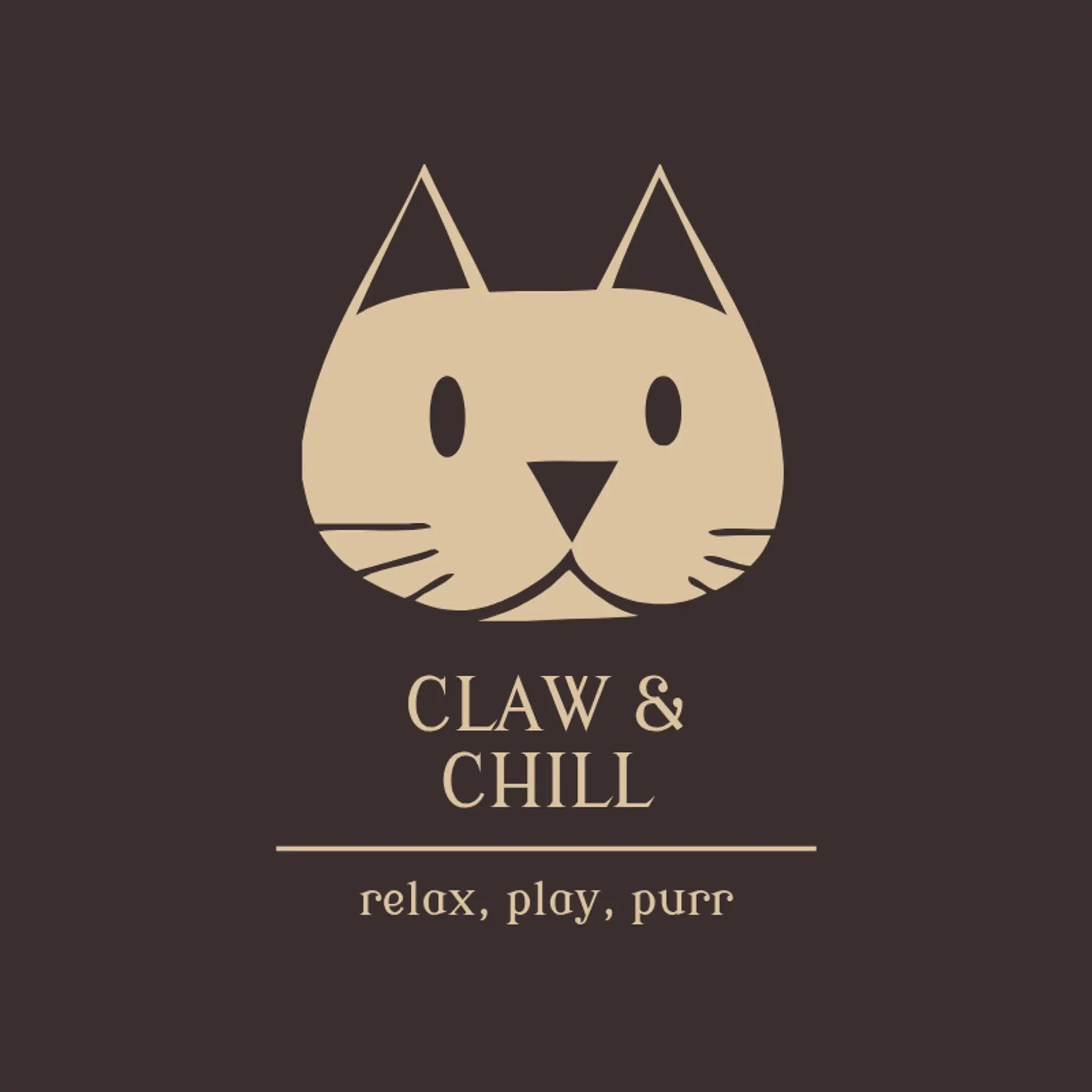 Claw & Chill logo for cat cafe