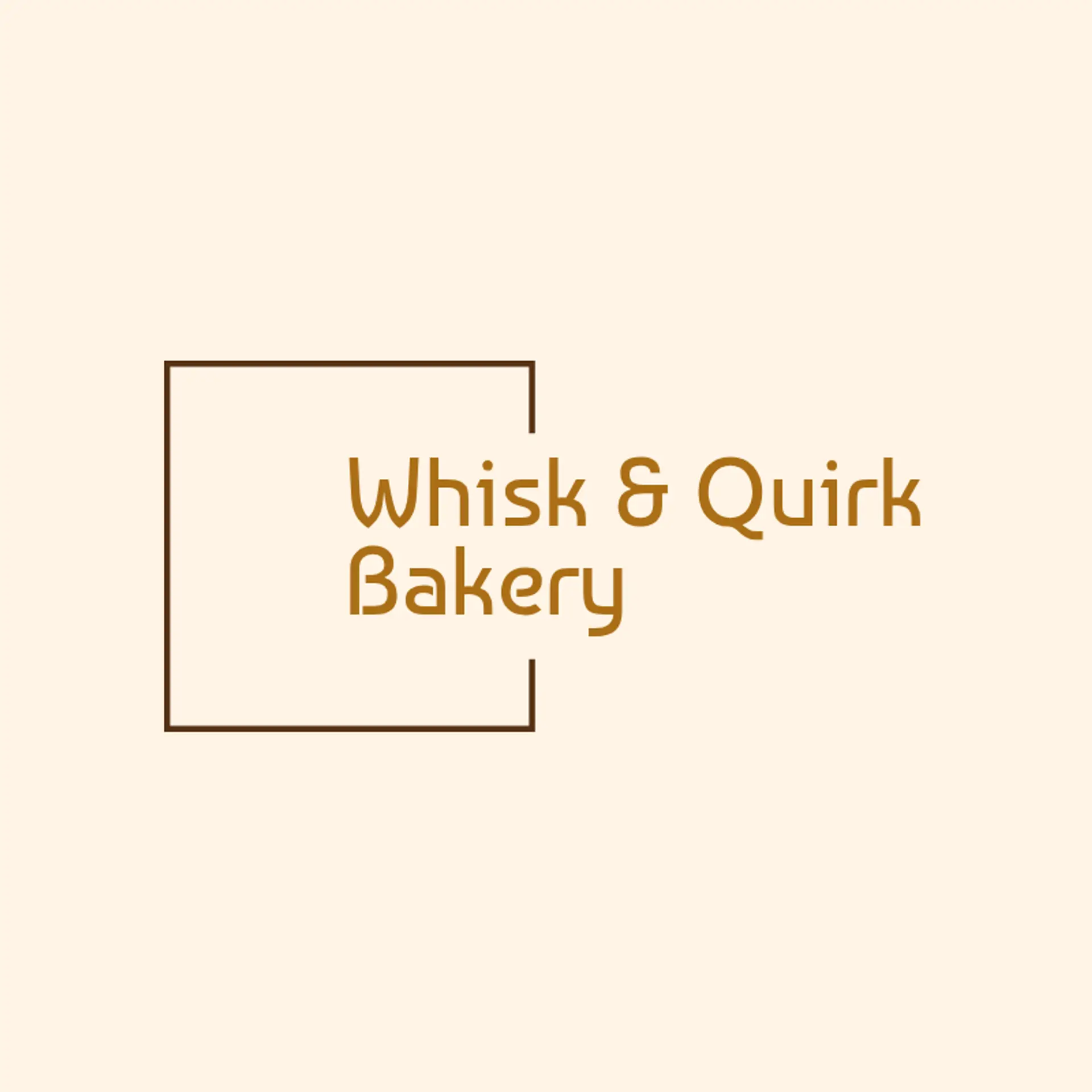 Whisk & Quirk Bakery logo for unique bakery