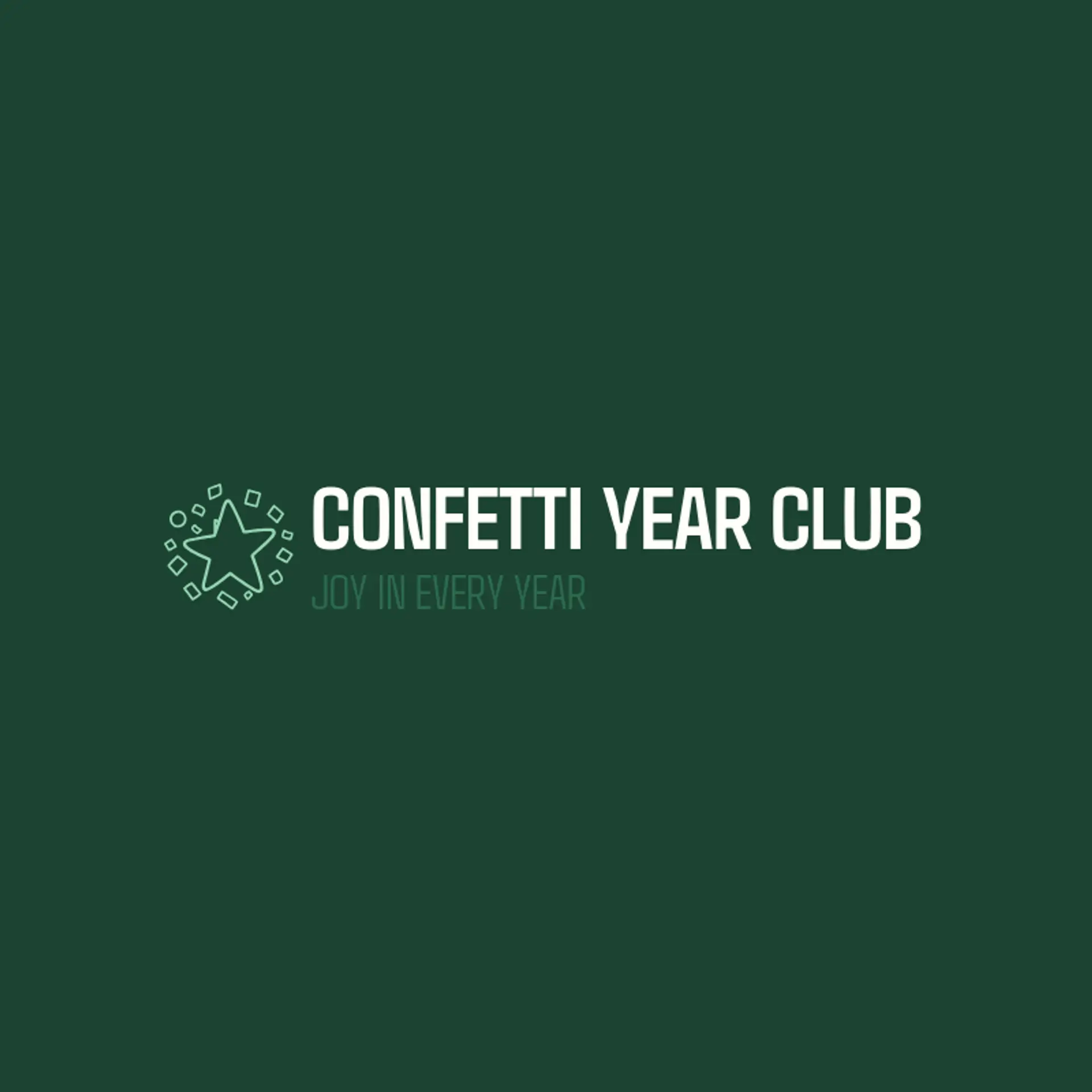 Confetti Year Club logo for anniversary