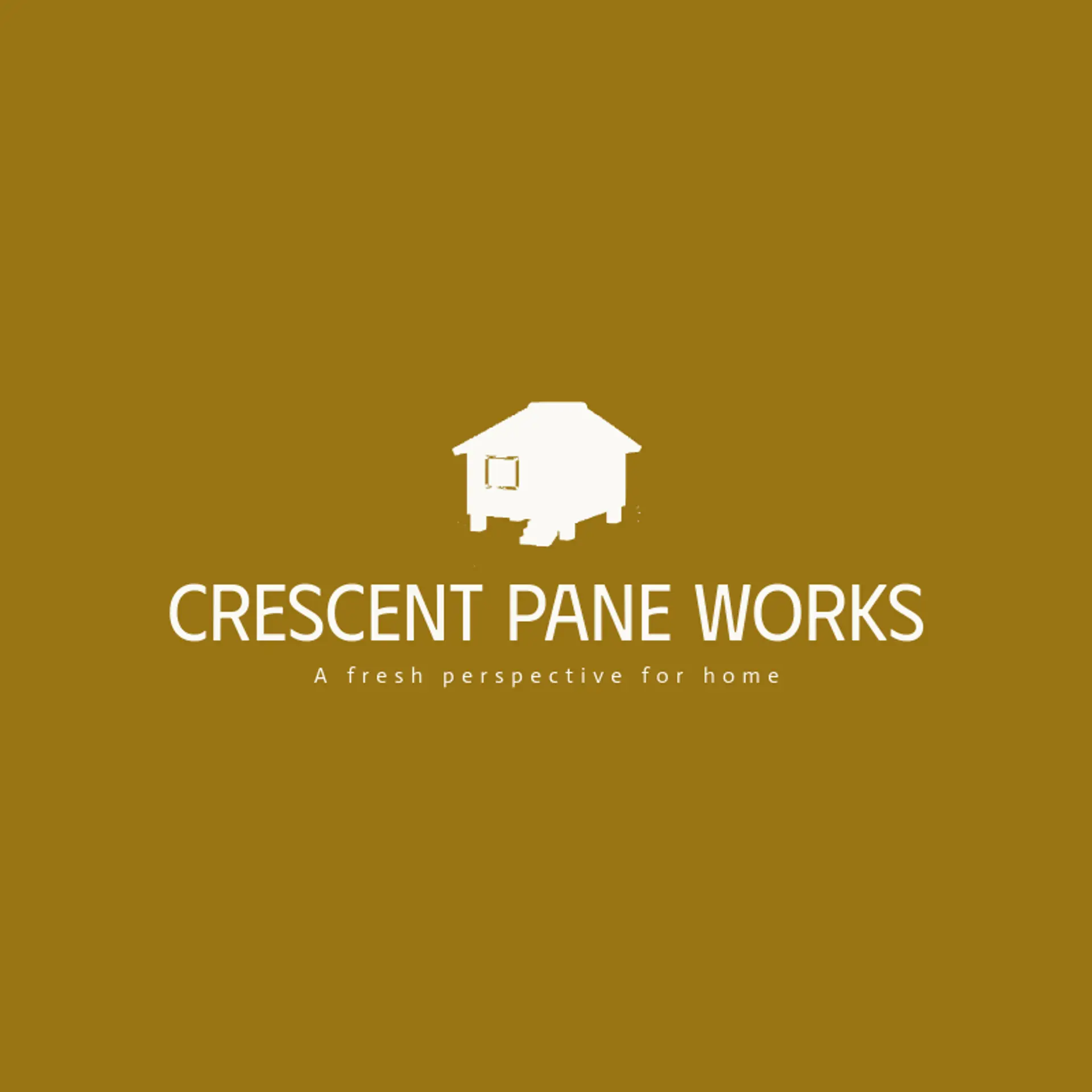 Crescent Pane Works logo for window