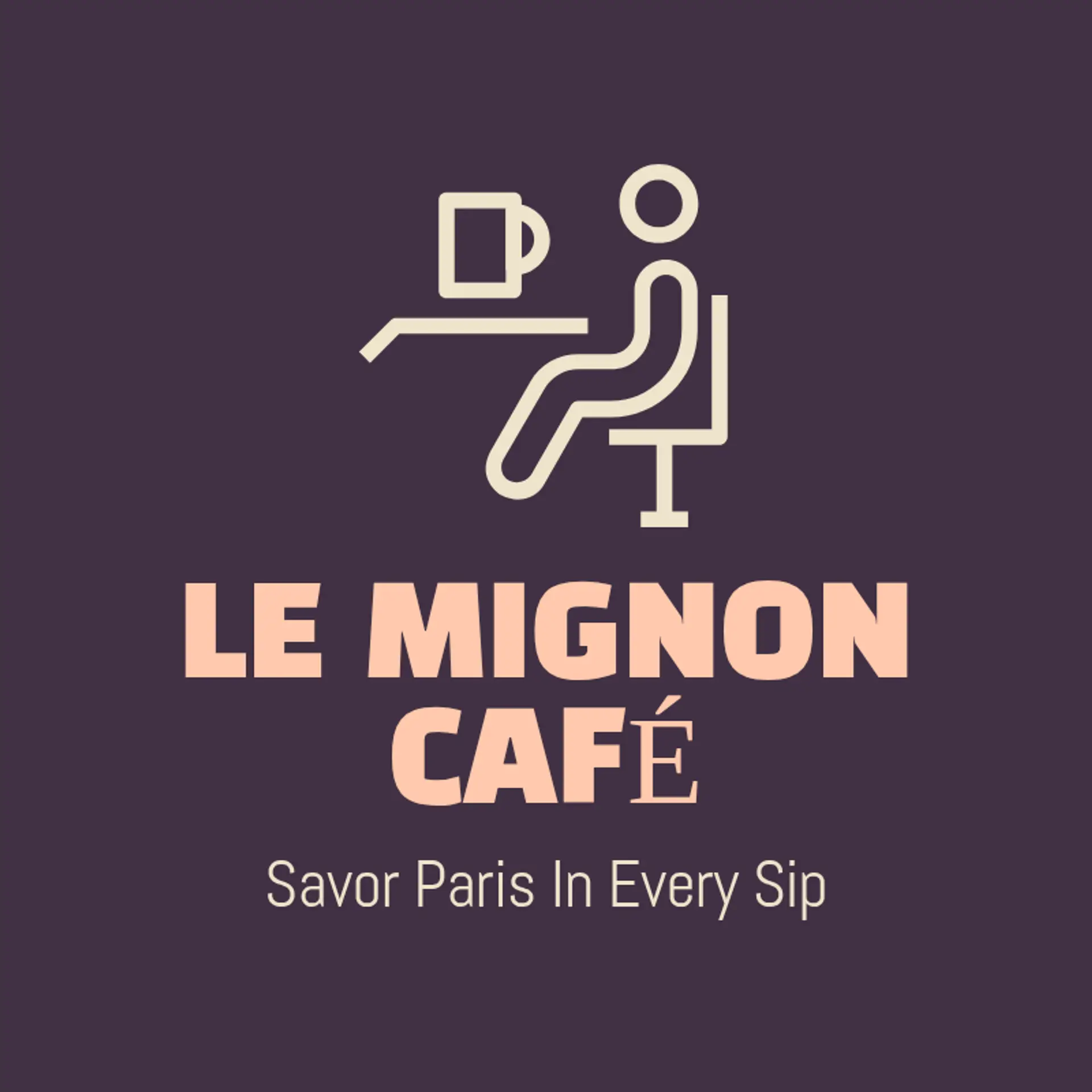 Le Mignon Café logo for french cafe