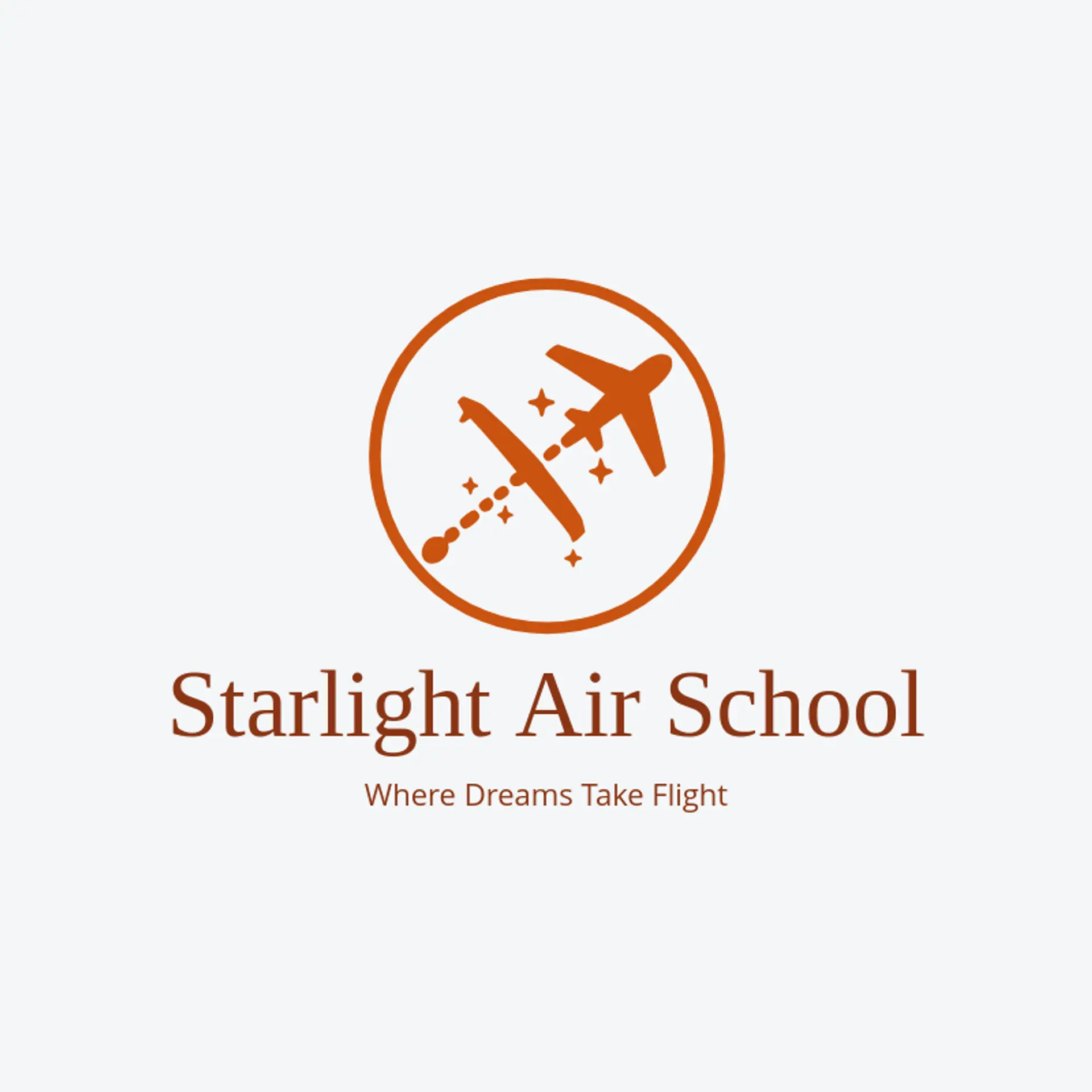Starlight Air School logo for flight