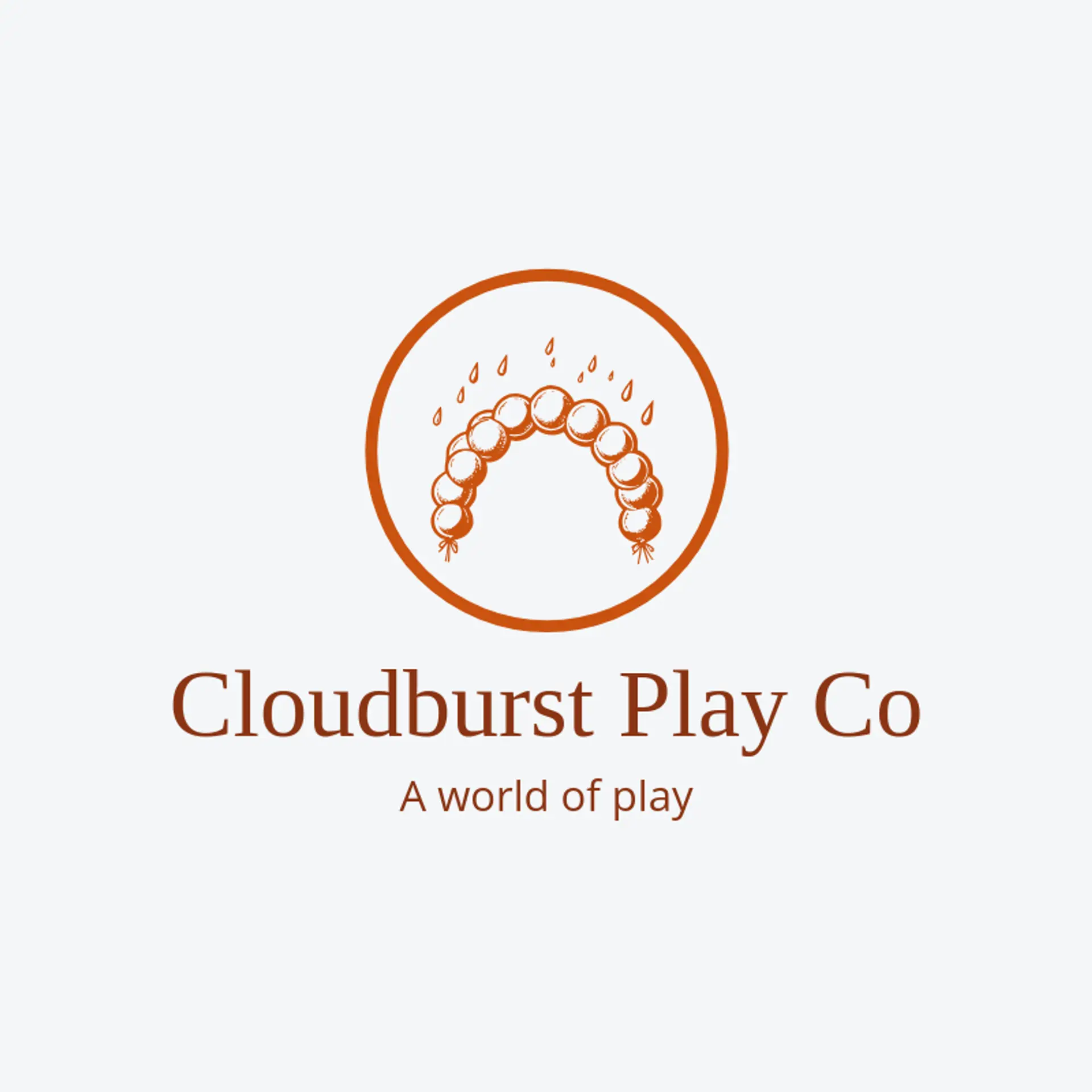 Cloudburst Play Co logo for inflatable