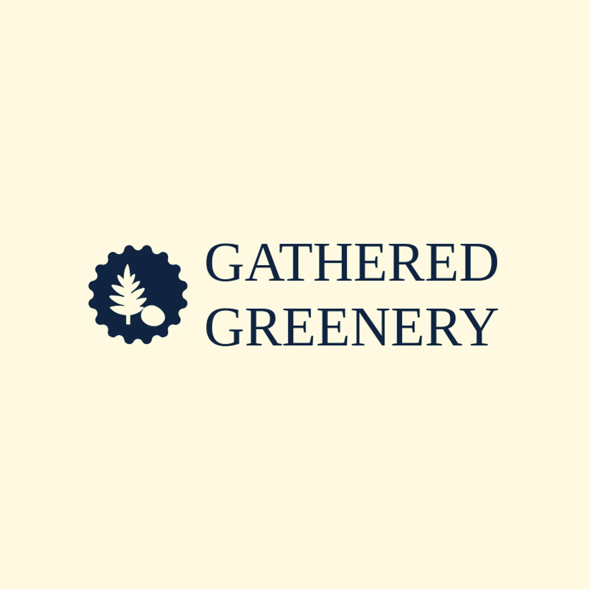 Gathered Greenery logo for fern