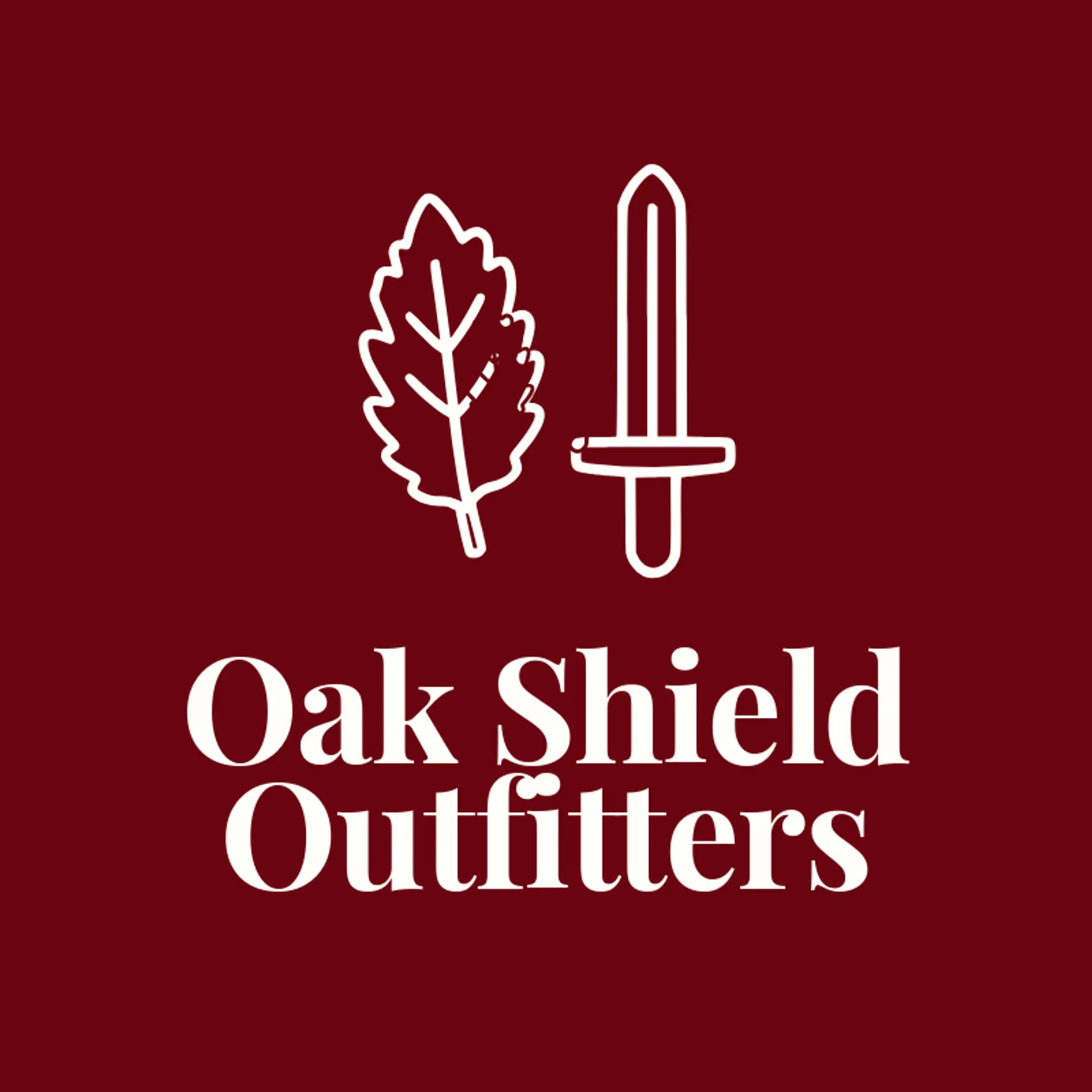 Oak Shield Outfitters logo for sword