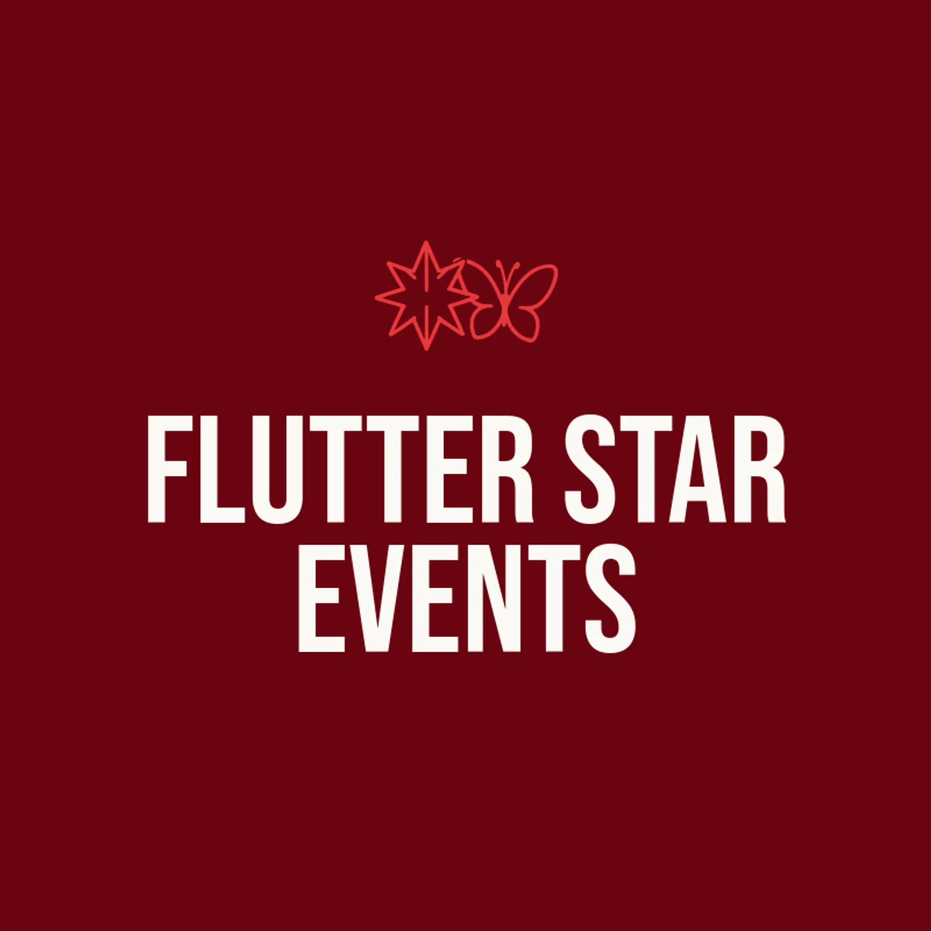 Flutter Star Events logo for butterfly