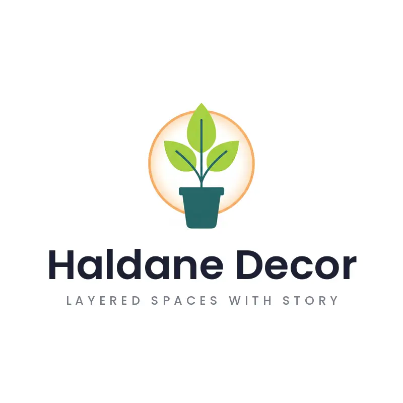 A glowing potted house plant, a plant led interior design logo in a minimal style