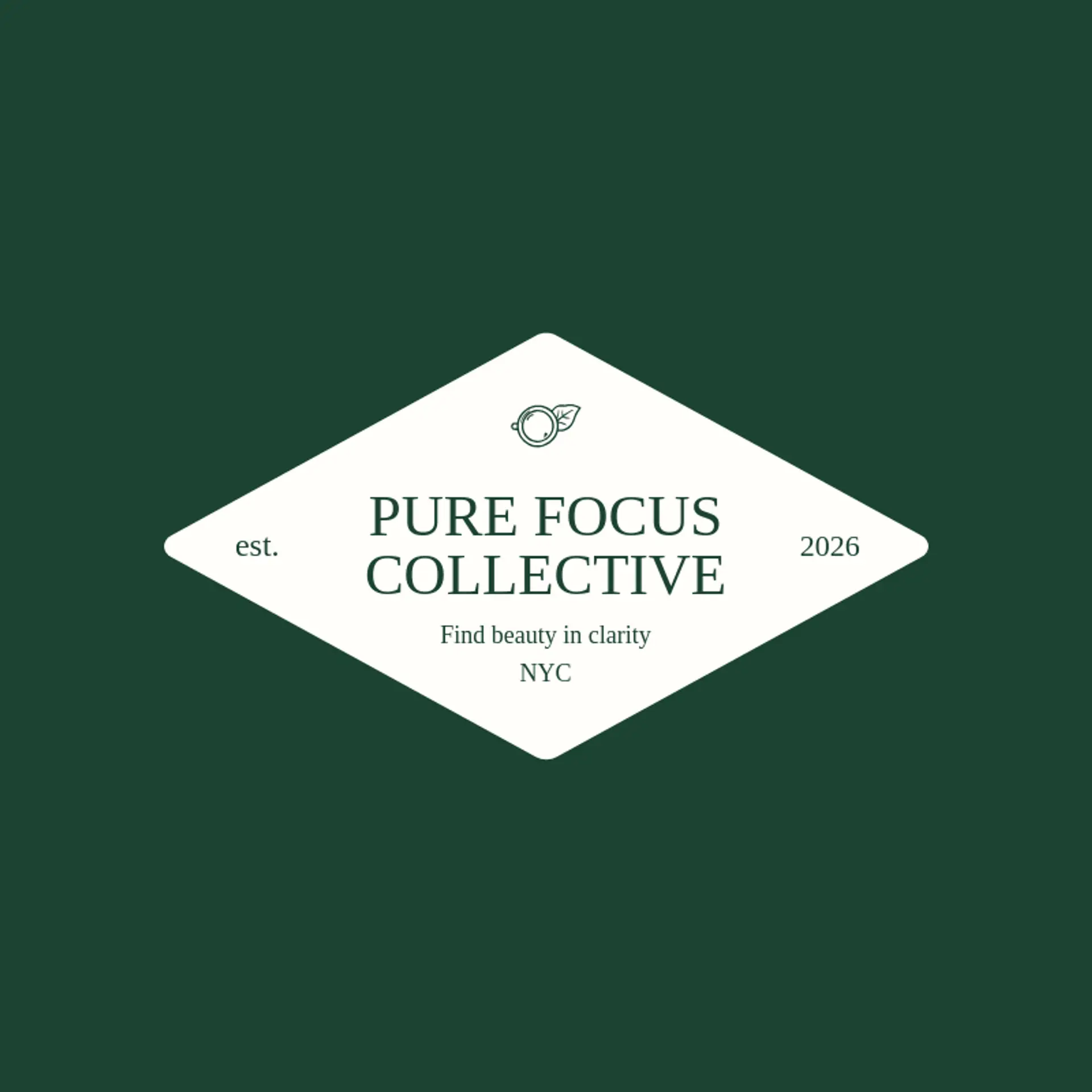 Pure Focus Collective logo for lens