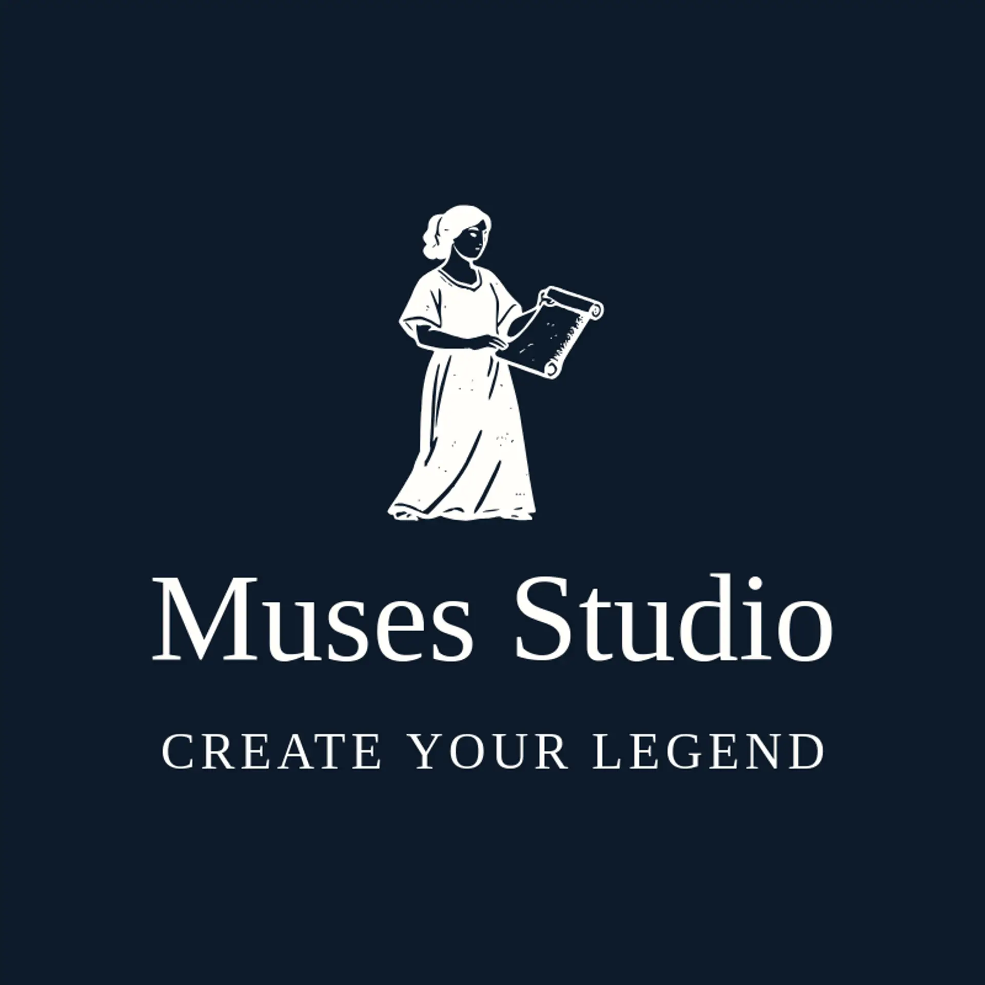 Muses Studio logo for greek god