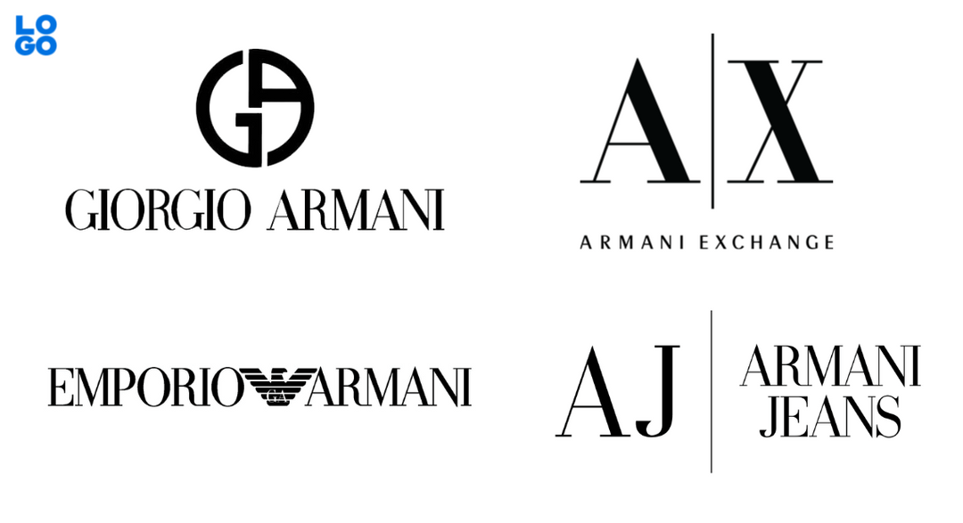 Giorgio Armani's many fashion lines | Source: LOGO.com