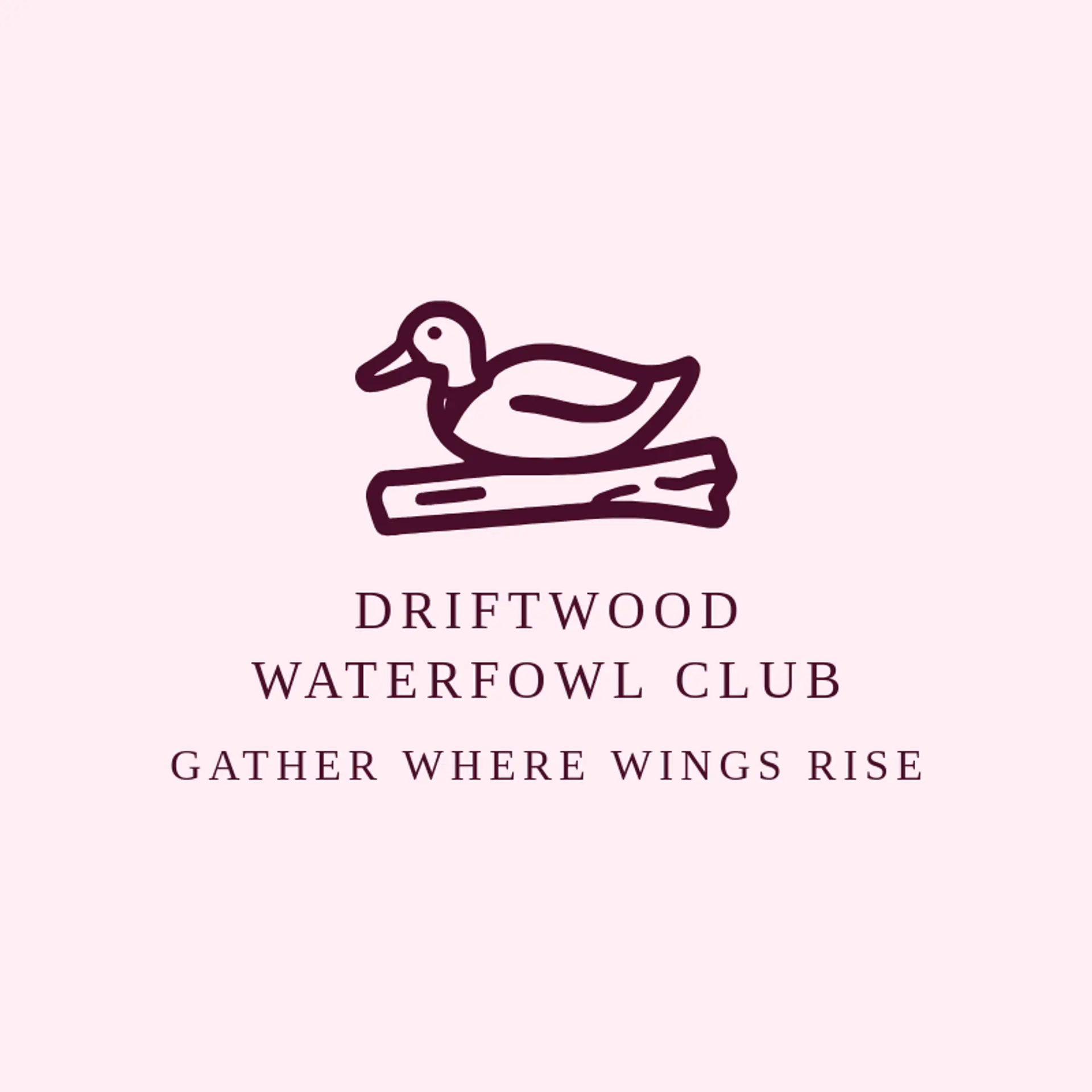 Driftwood Waterfowl Club logo for duck hunting