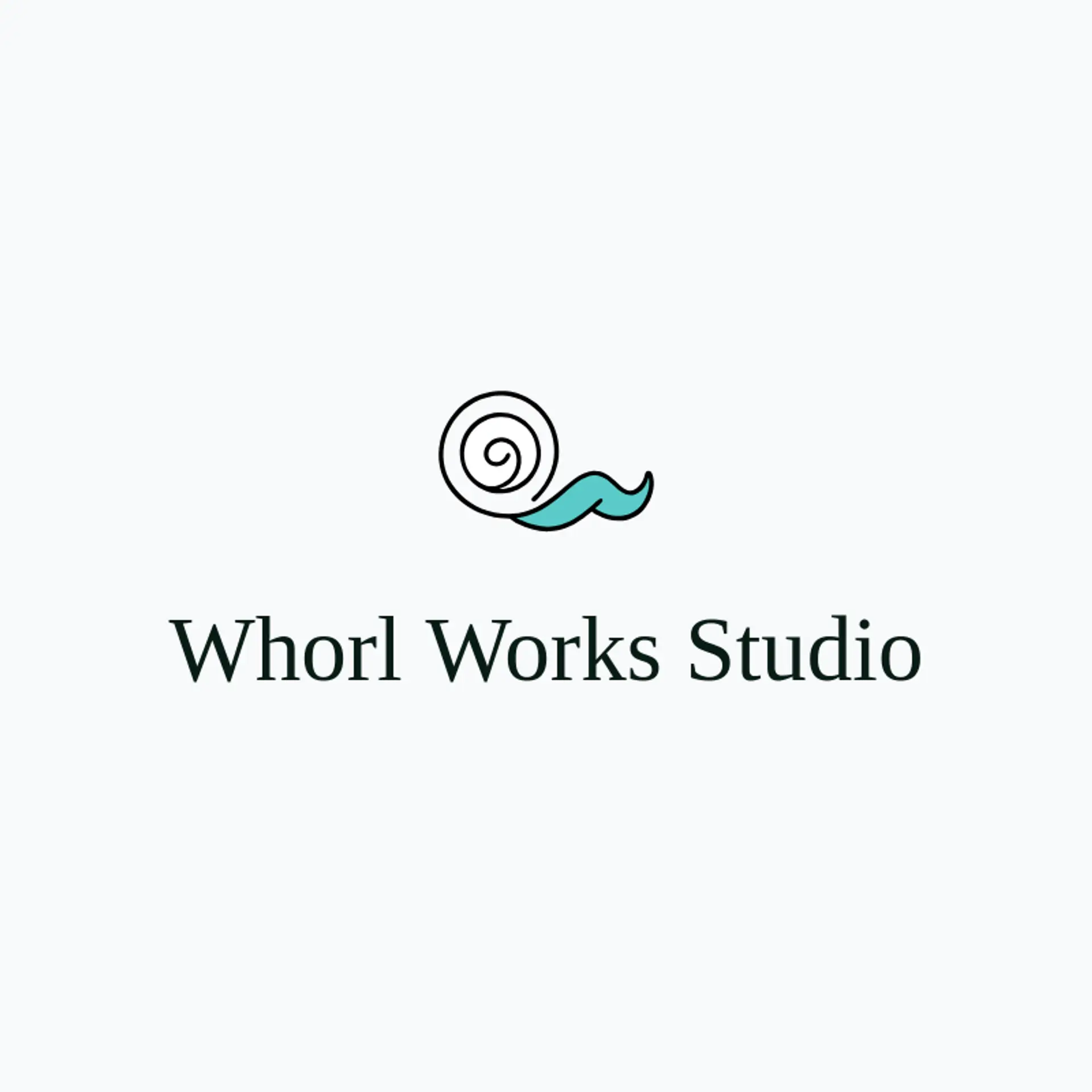 Whorl Works Studio logo for spiral