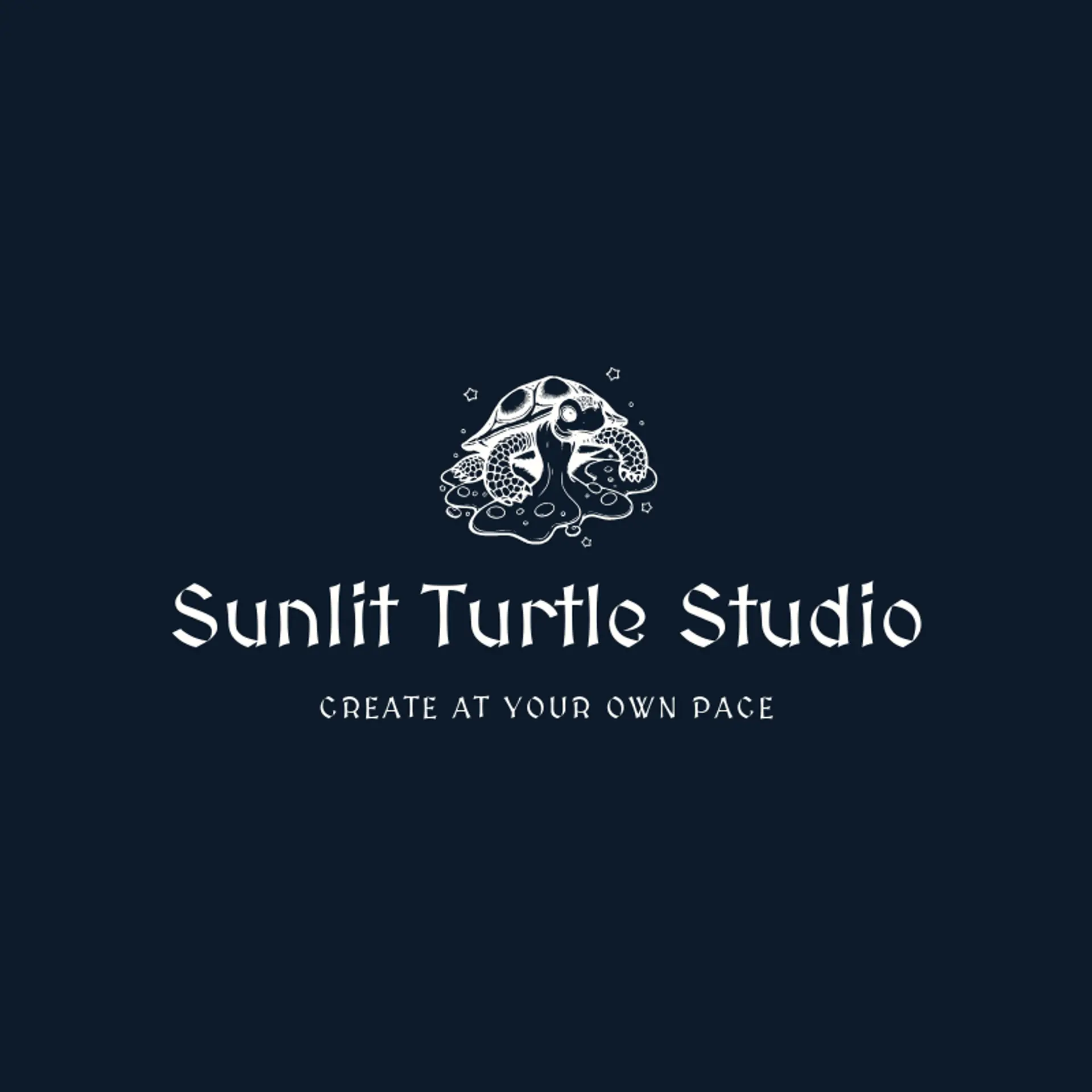 Sunlit Turtle Studio logo for turtle