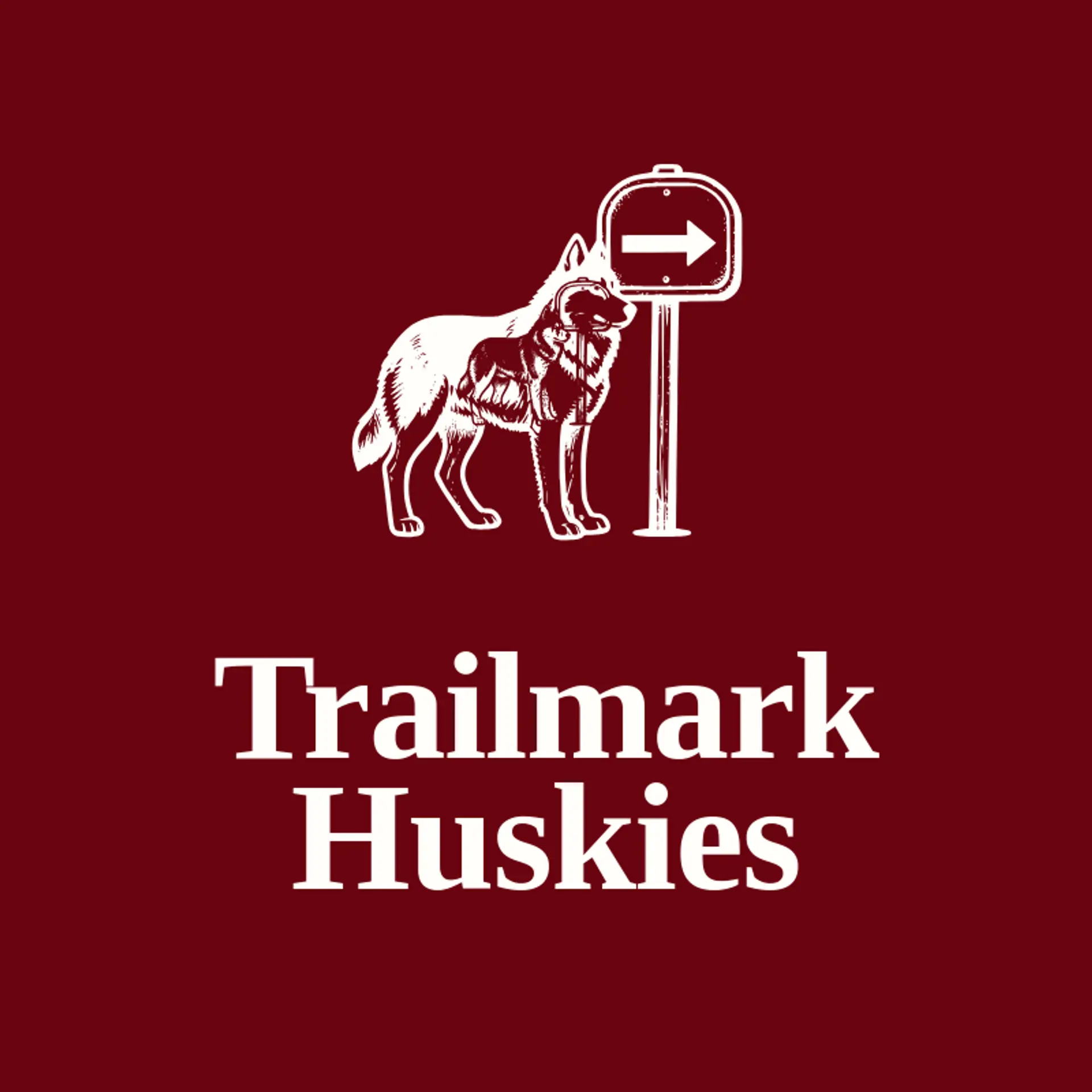 Trailmark Huskies logo for husky