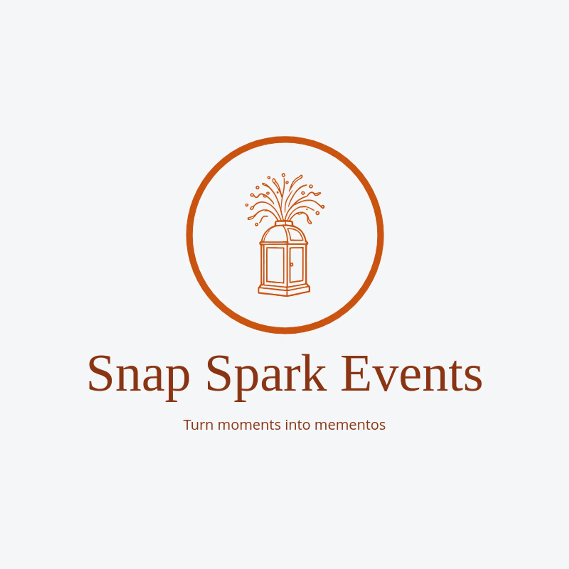 Snap Spark Events logo for photo booth