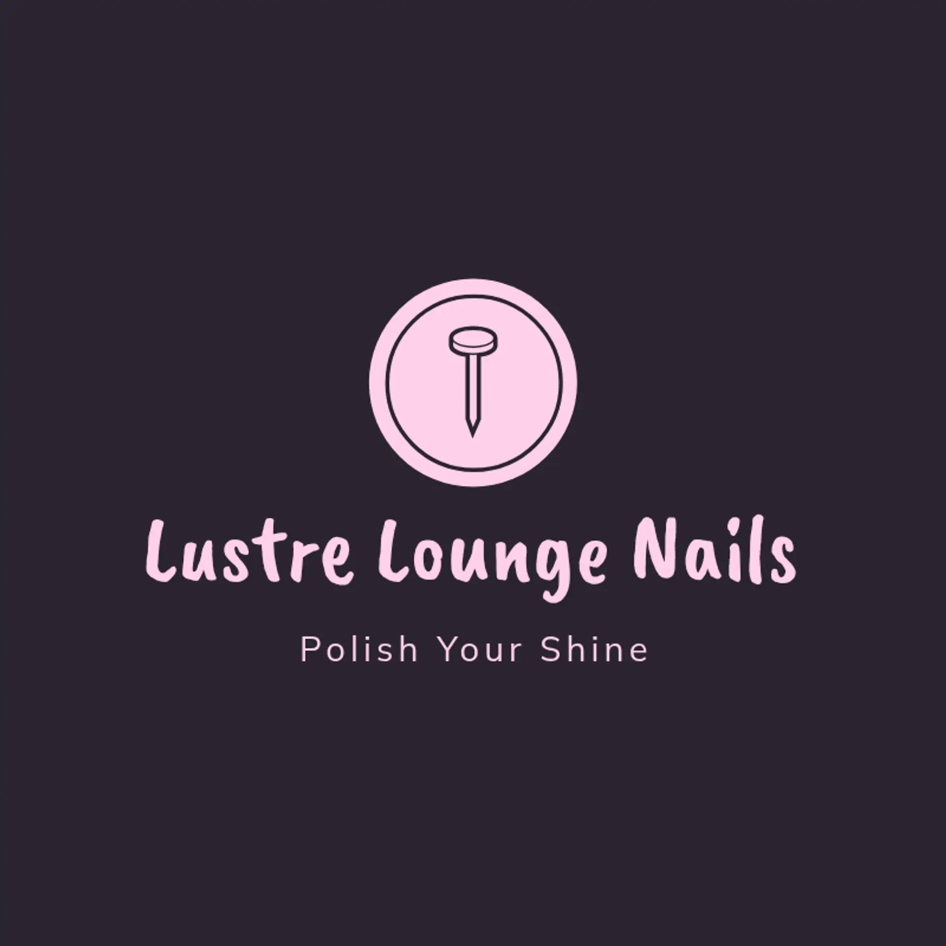 Lustre Lounge Nails logo for nail salon