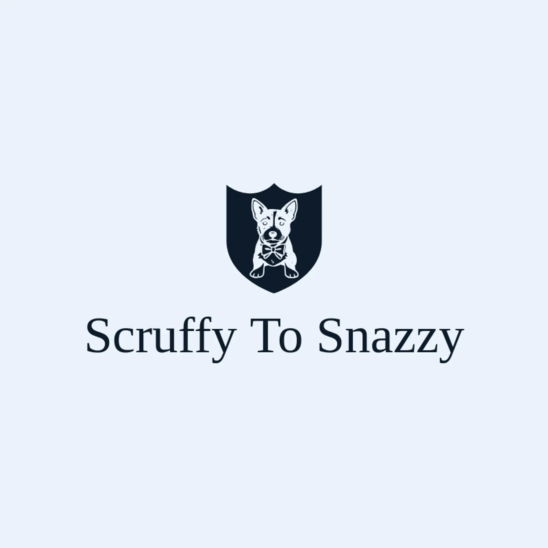 Scruffy to Snazzy logo for dog grooming
