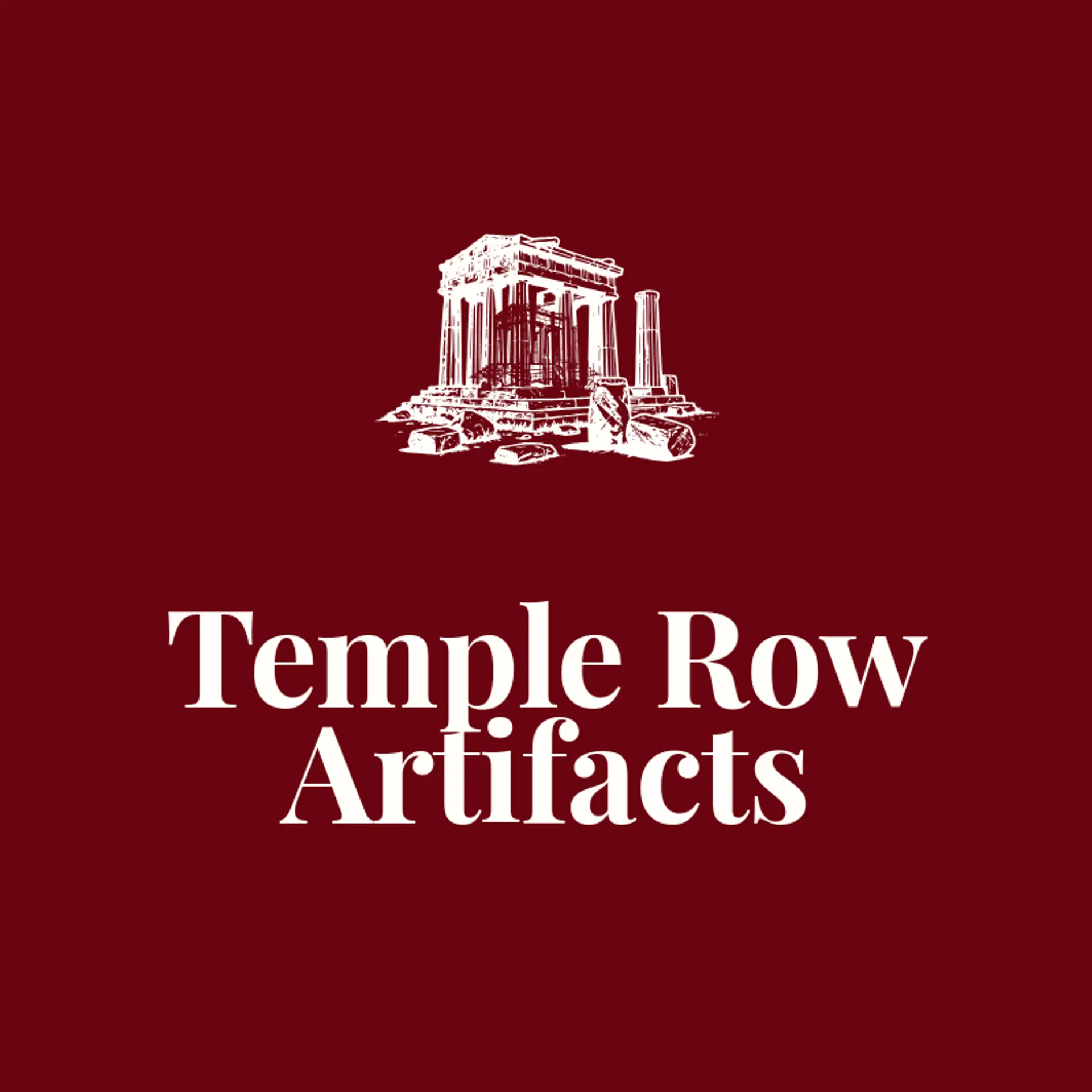 Temple Row Artifacts logo for athens