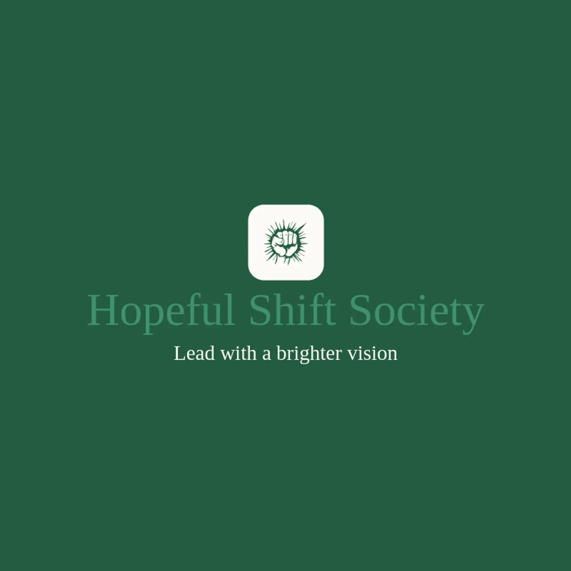 Hopeful Shift Society logo for revolution