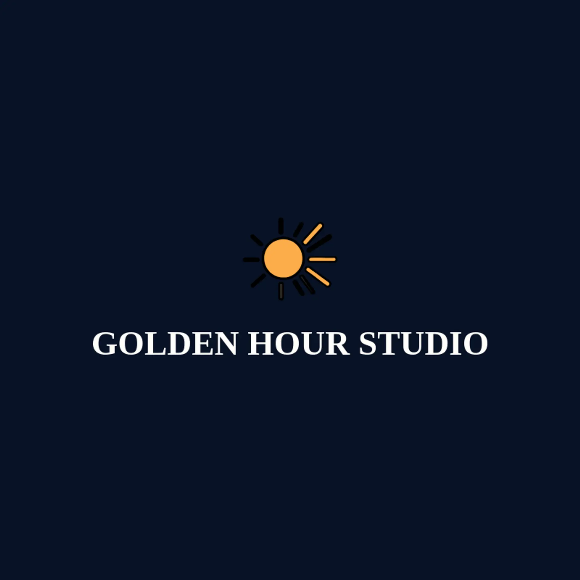 Golden Hour Studio logo for sunset