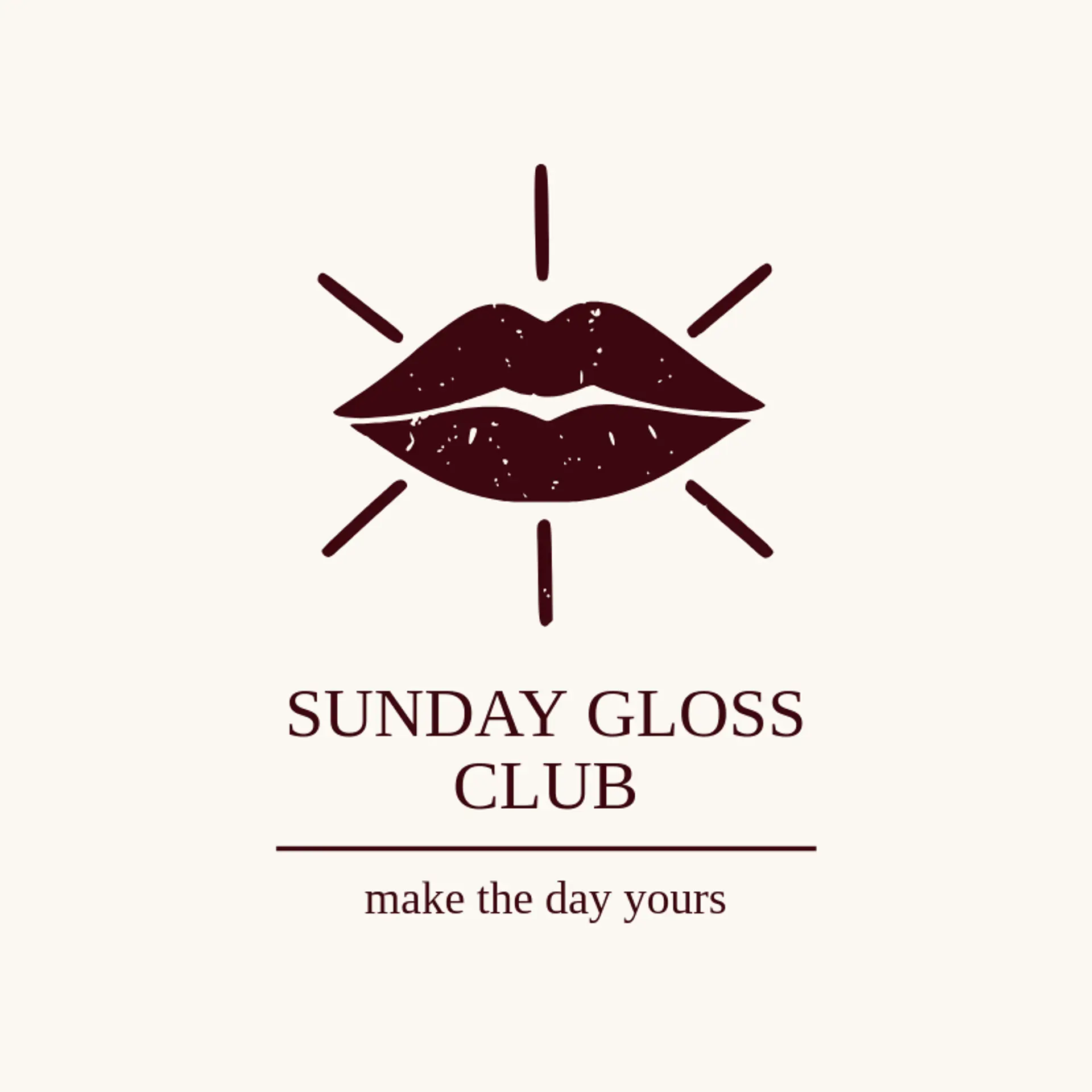 Sunday Gloss Club logo for lips