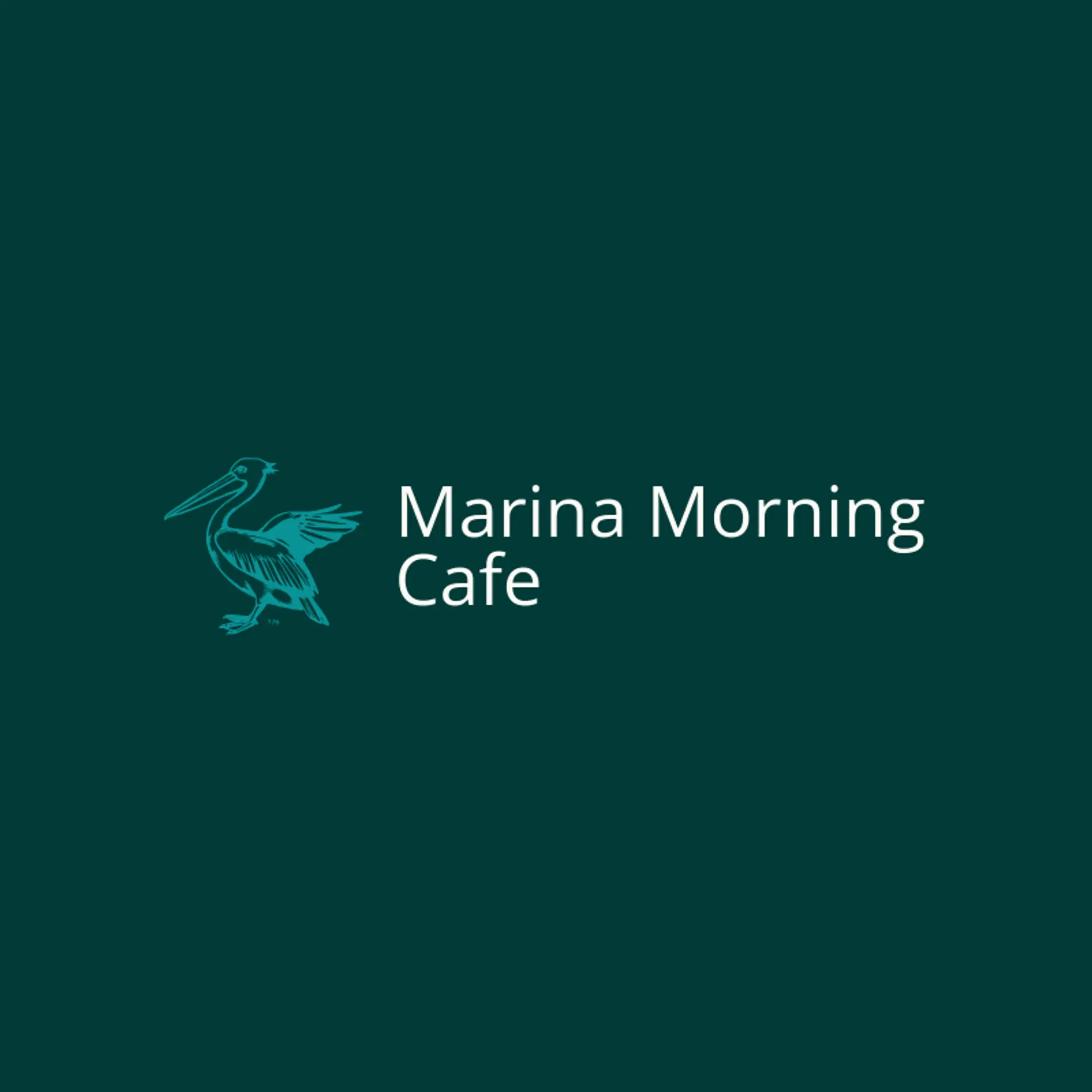 Marina Morning Cafe logo for pelican