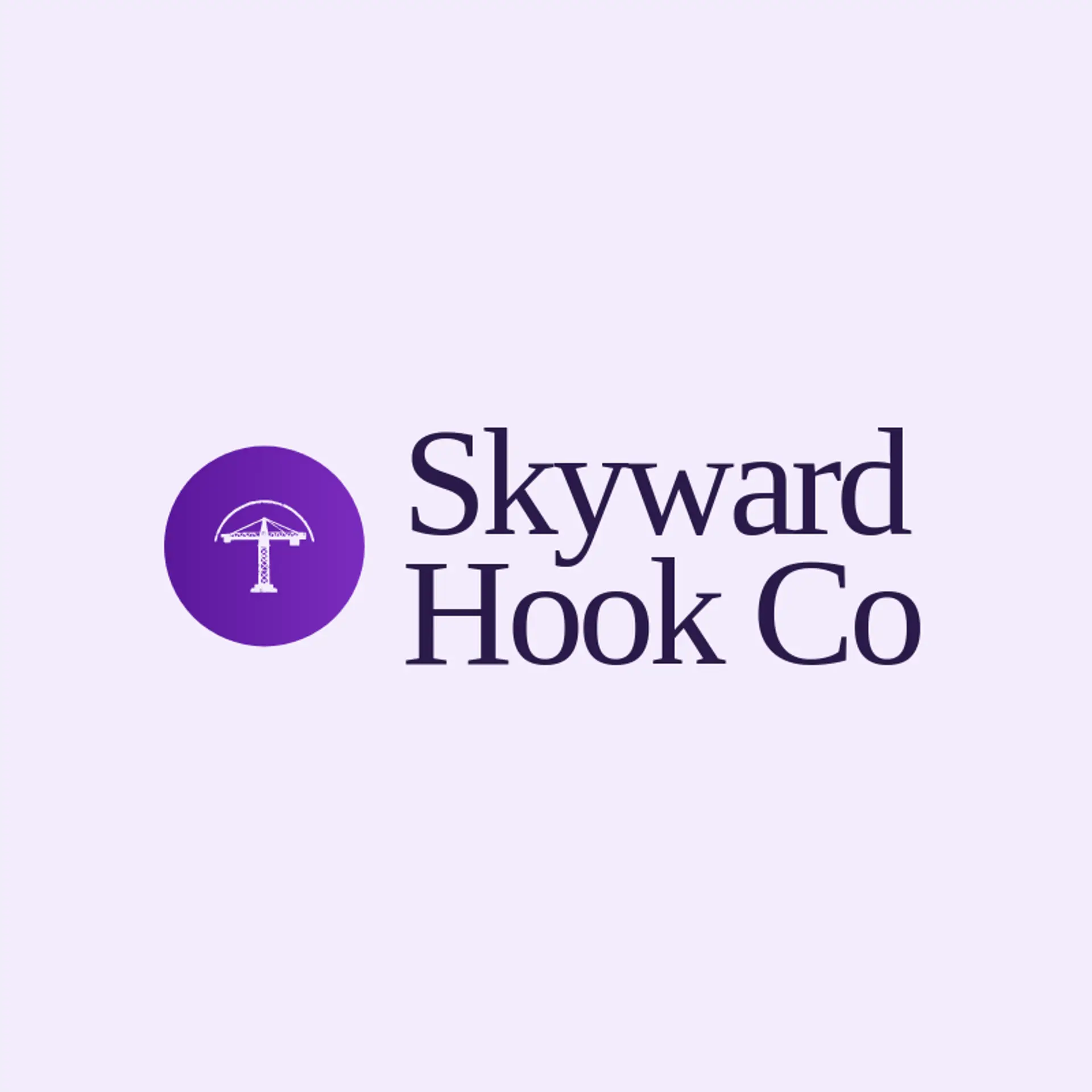 Skyward Hook Co logo for crane